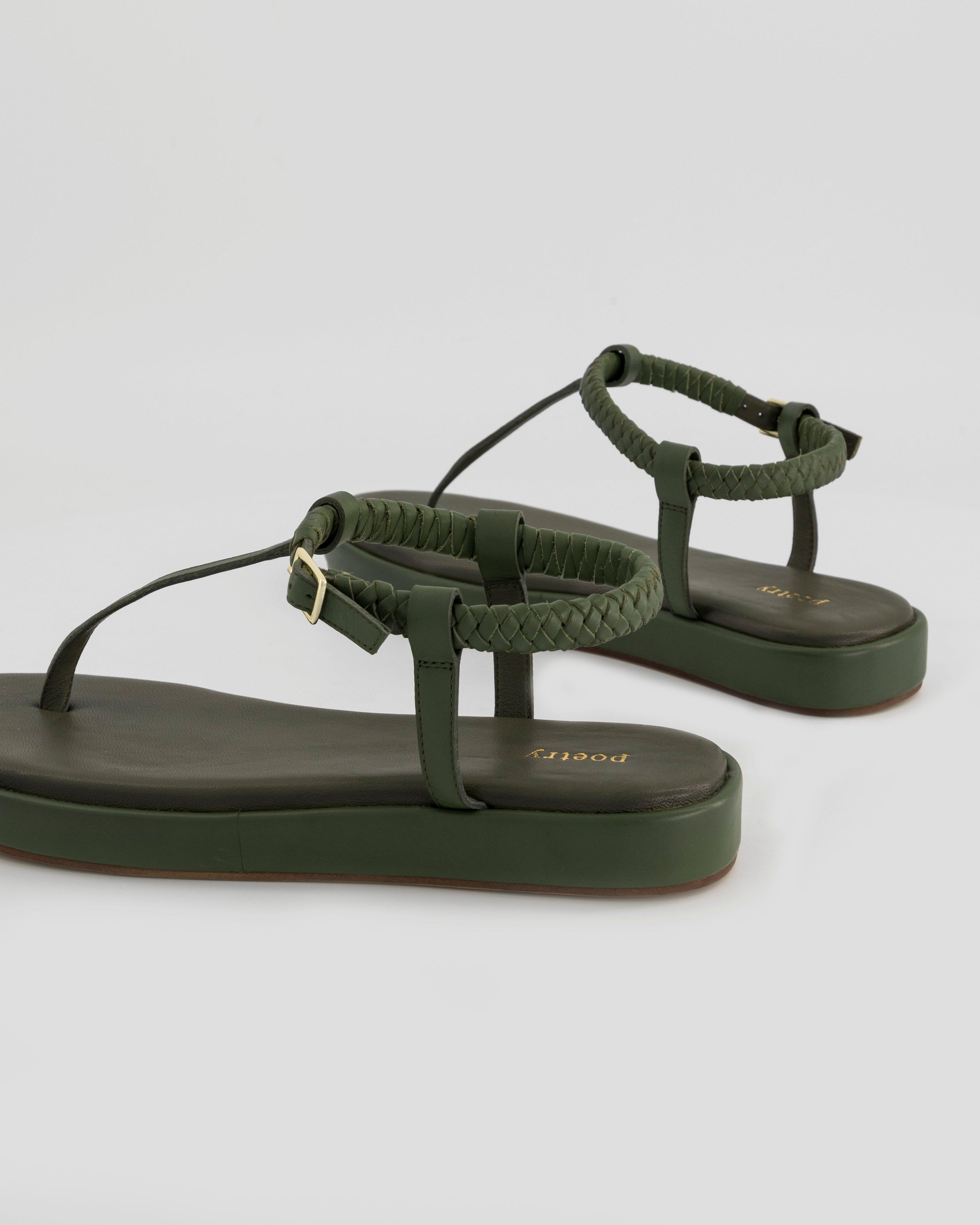 Cadie Sandal -  olive