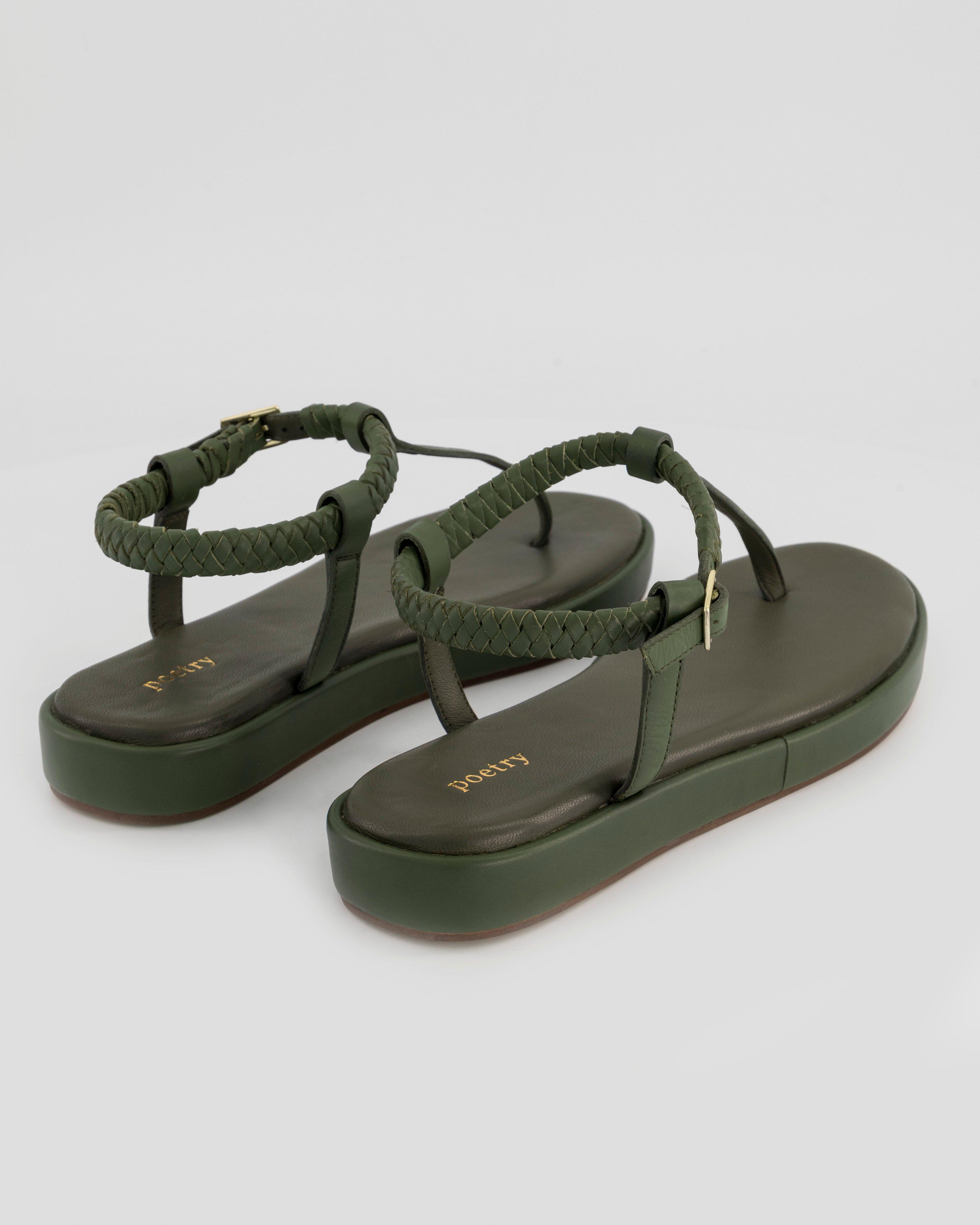 Cadie Sandal -  olive