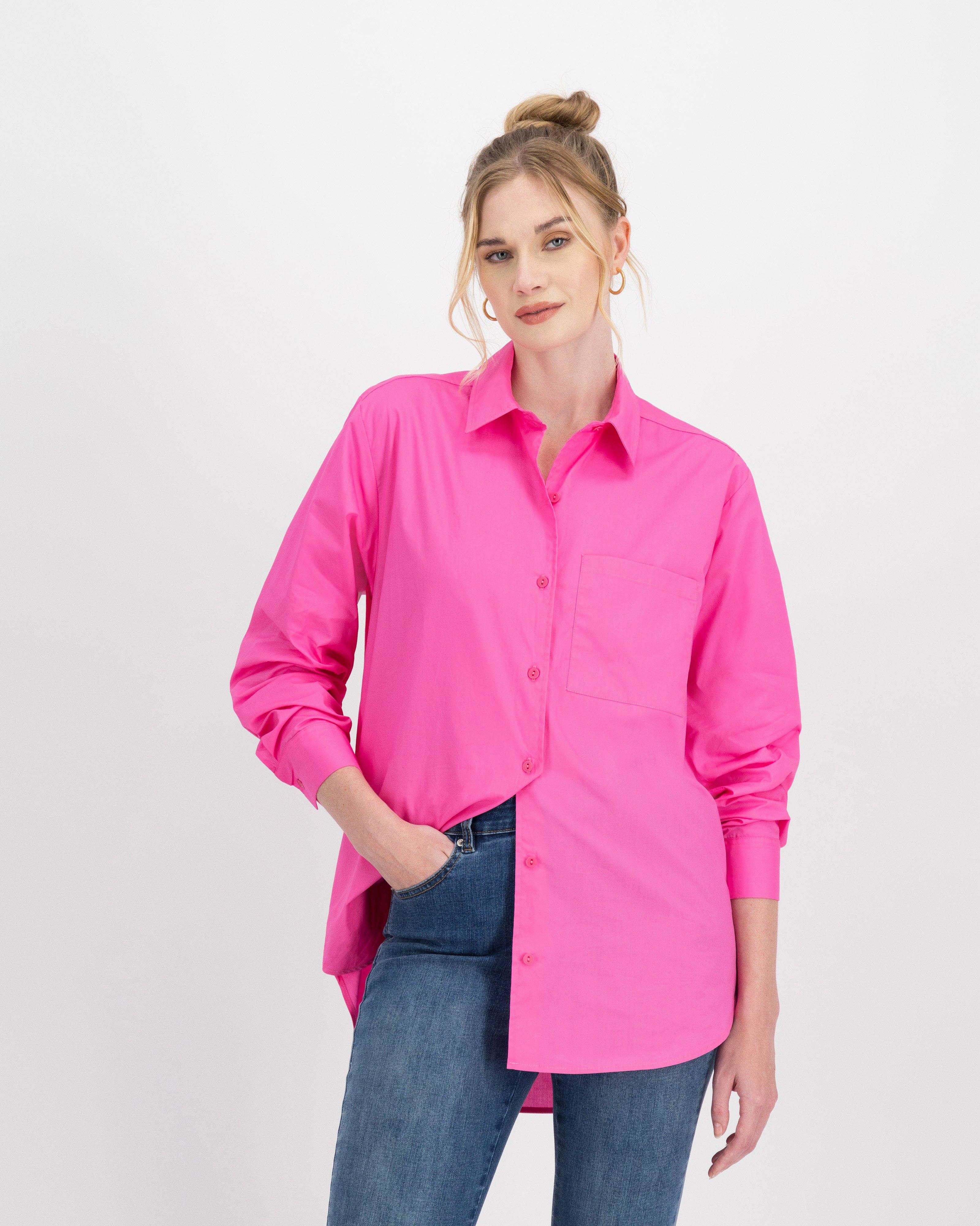 Alexis Boyfriend Shirt -  pink