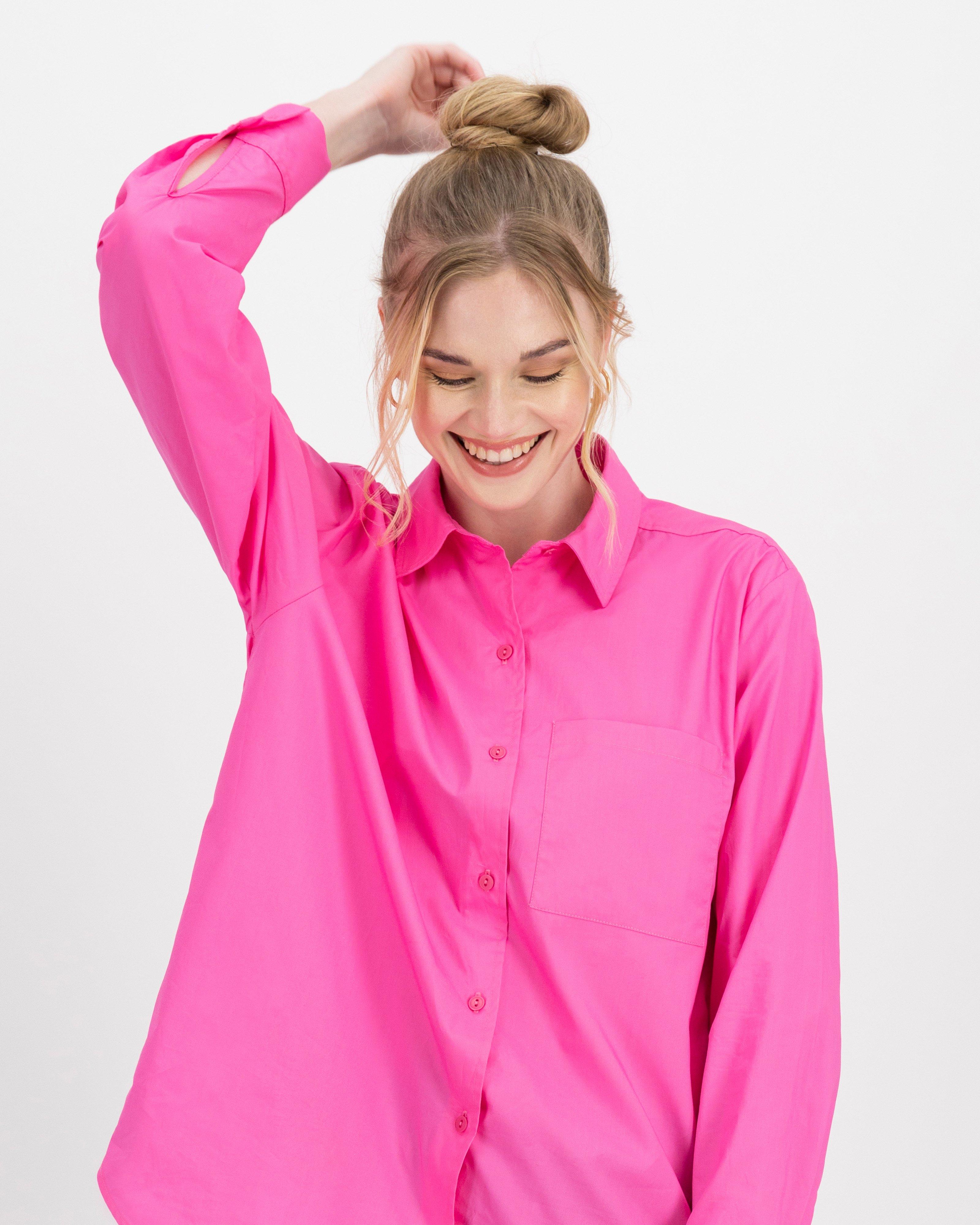 Alexis Boyfriend Shirt -  pink