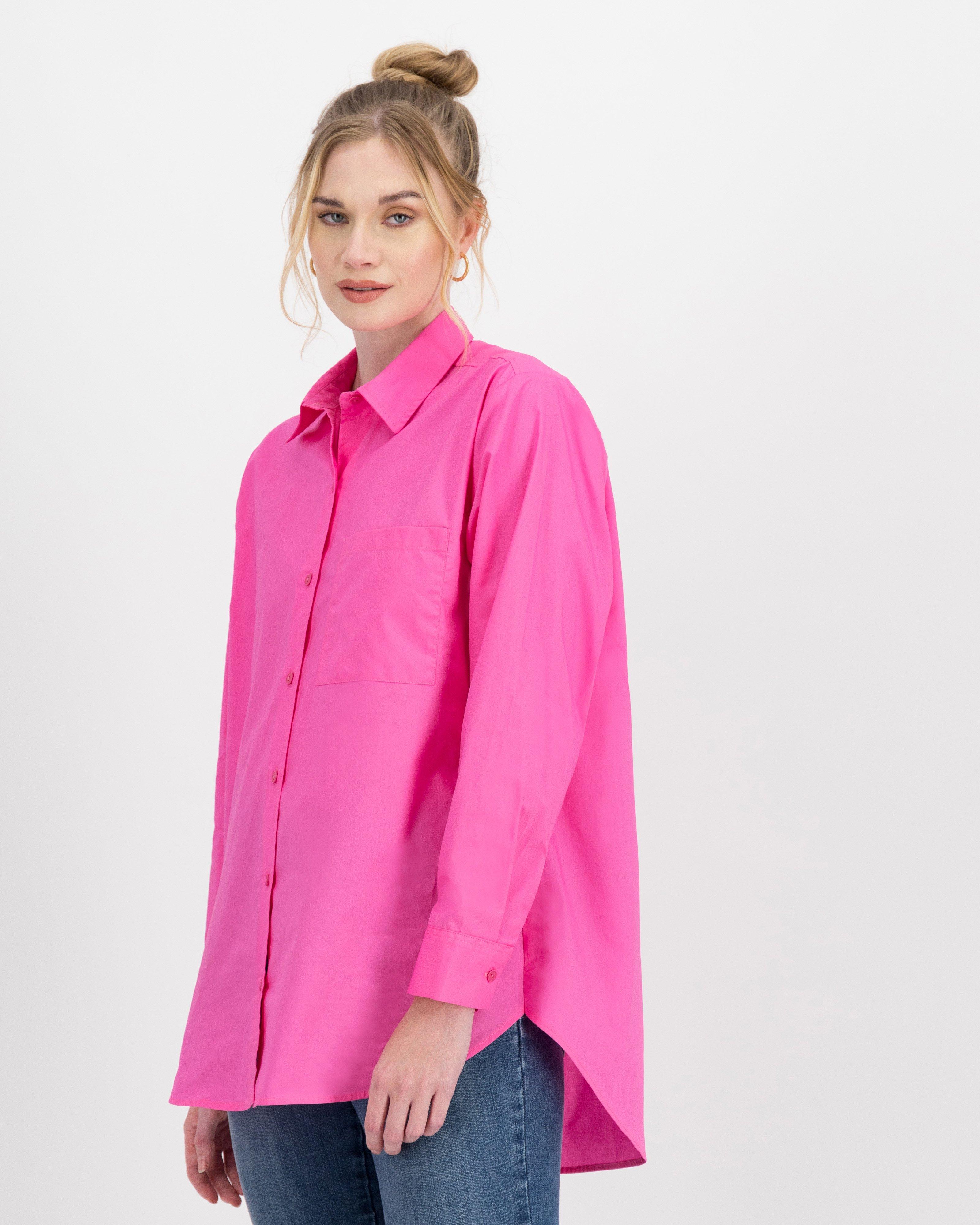 Alexis Boyfriend Shirt -  pink