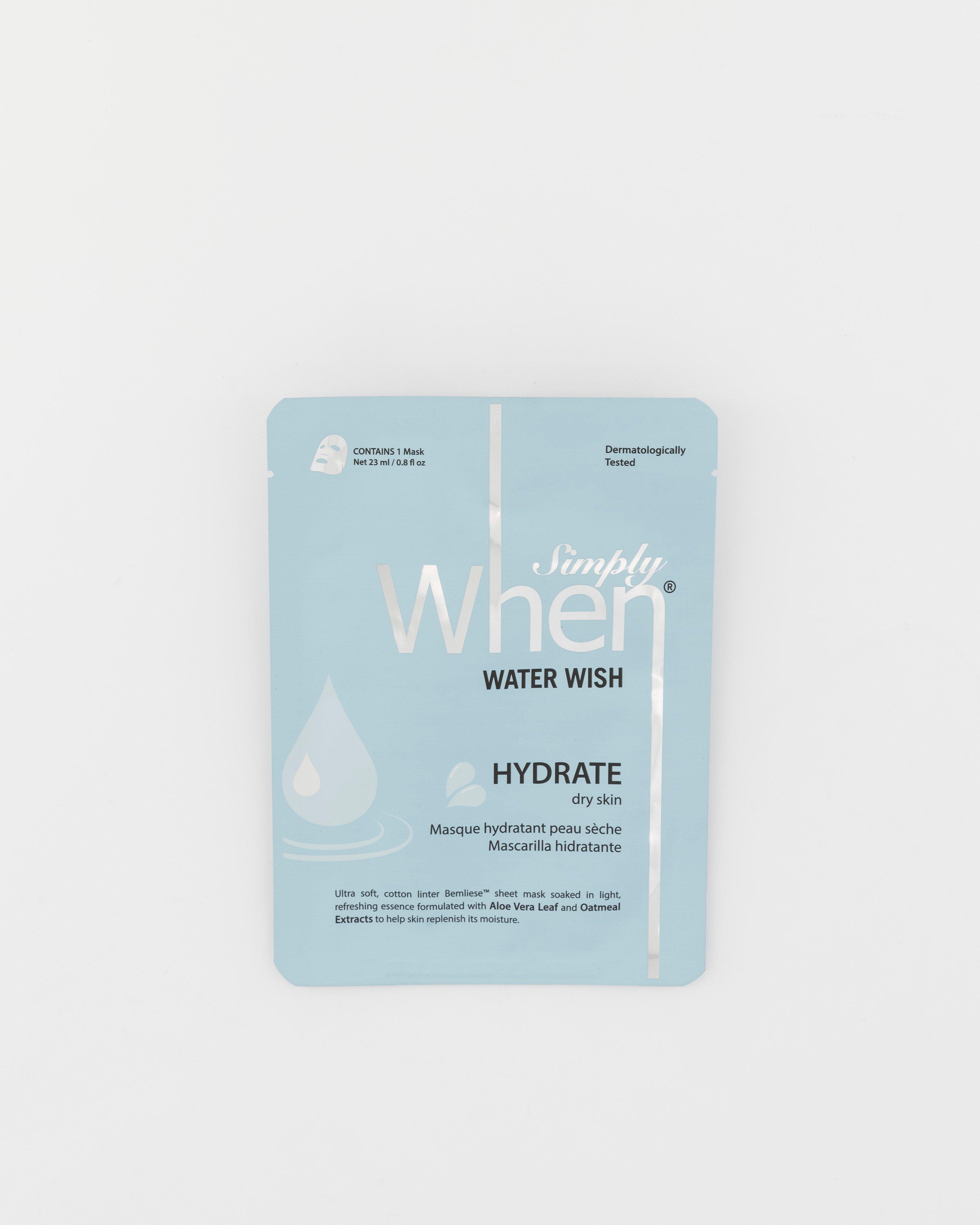 Simply When Water Wish Hydrating Sheet Mask -  assorted