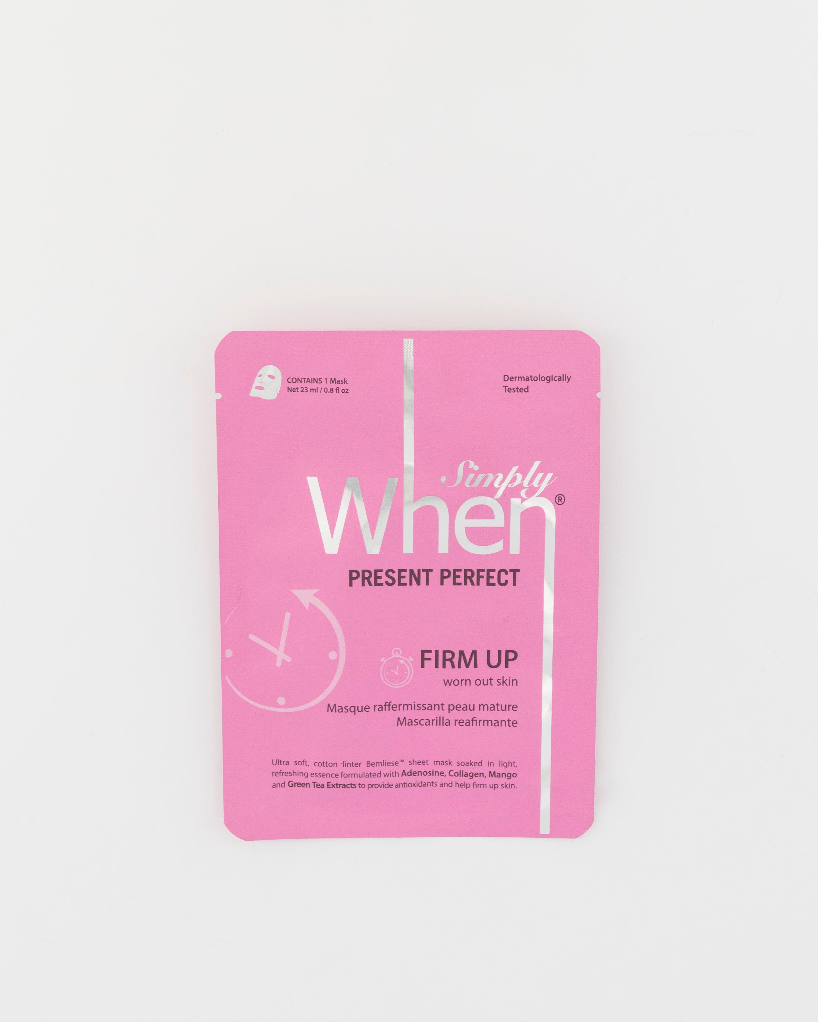 Simply When Present Perfect Firm Up Sheet Mask -  pink