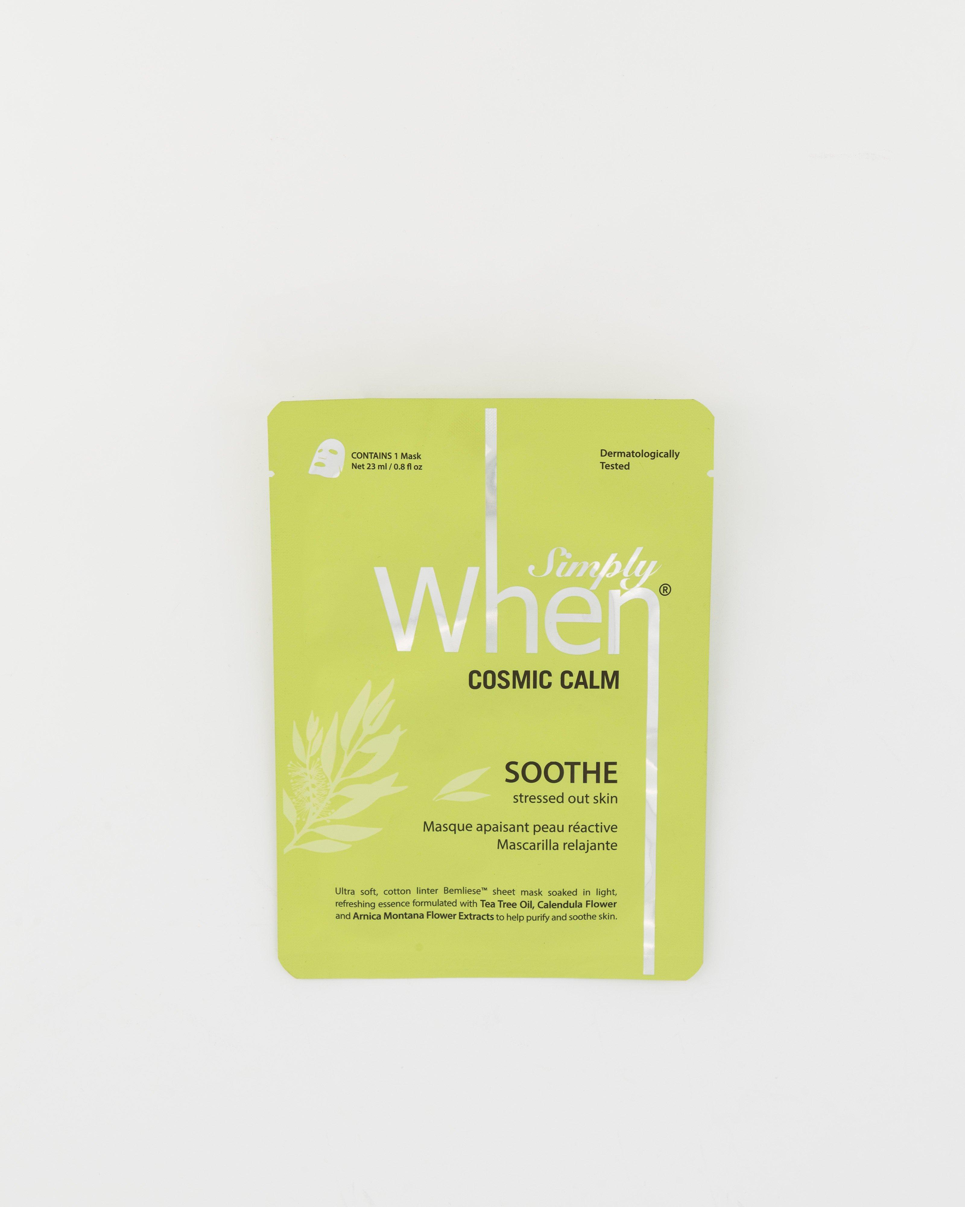 Simply When Cosmic Calm Soothe Sheet Mask -  green