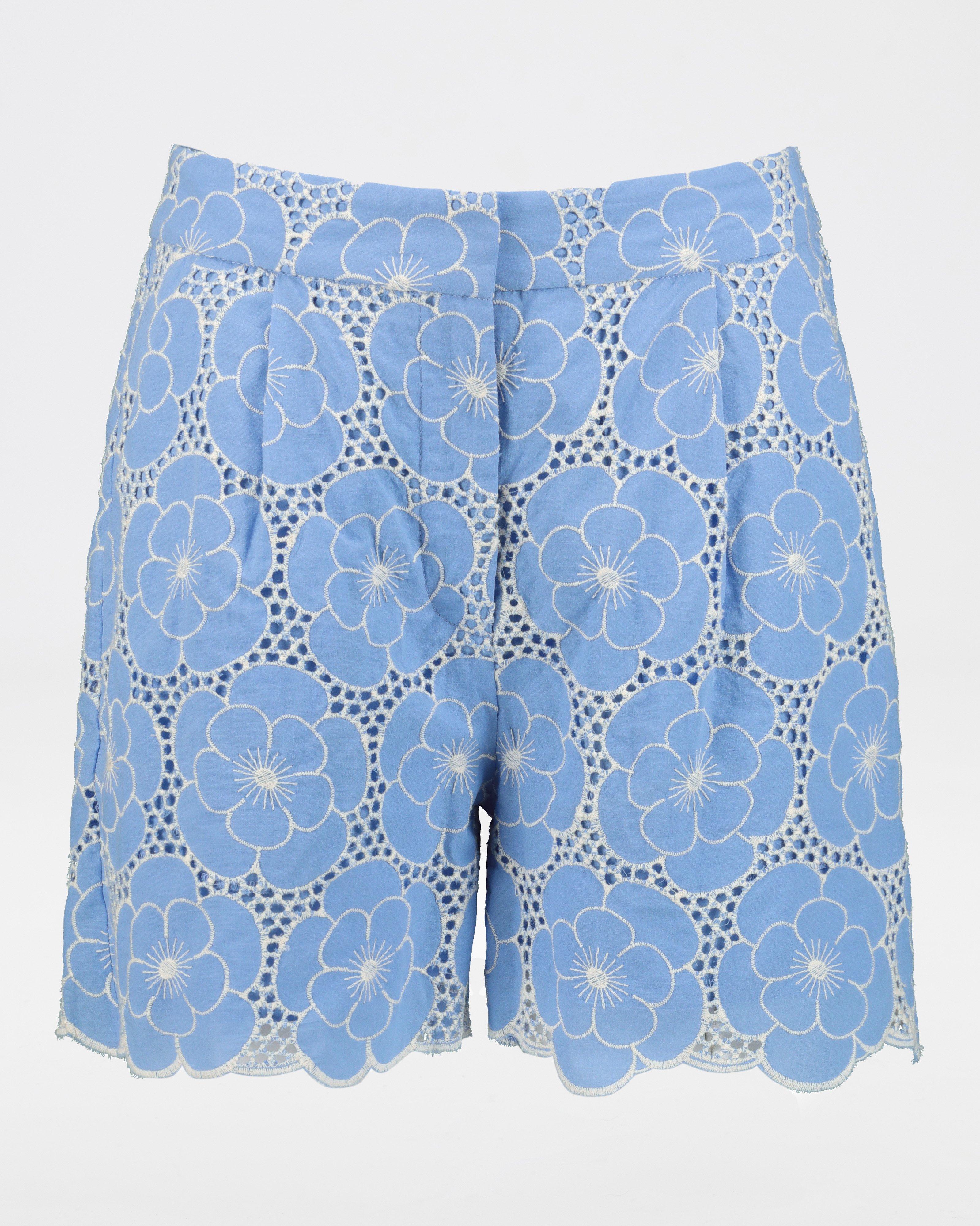 Bonnie Schiffli Shorts -  lightblue