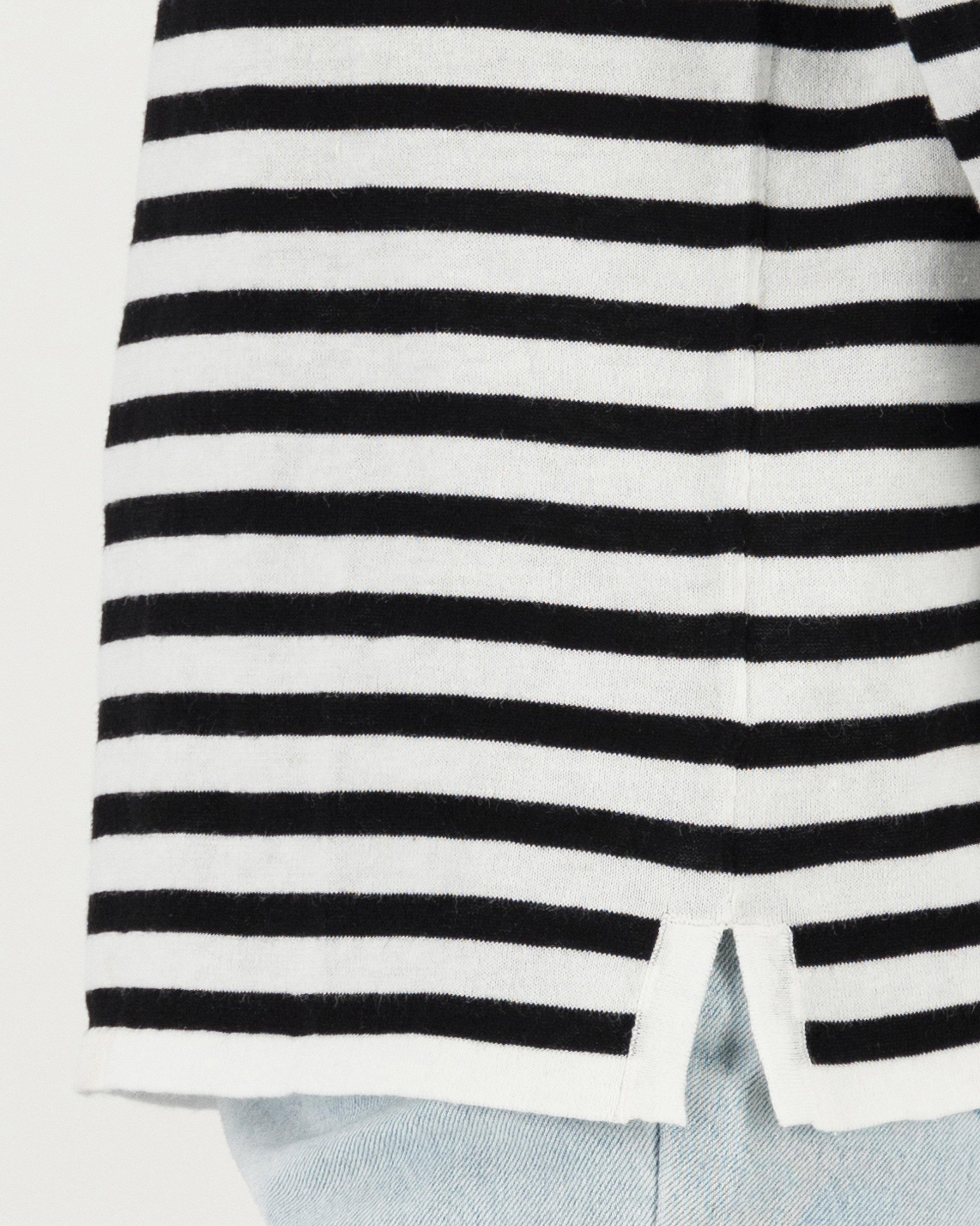 Alba Stripe Linen Pullover -  milk