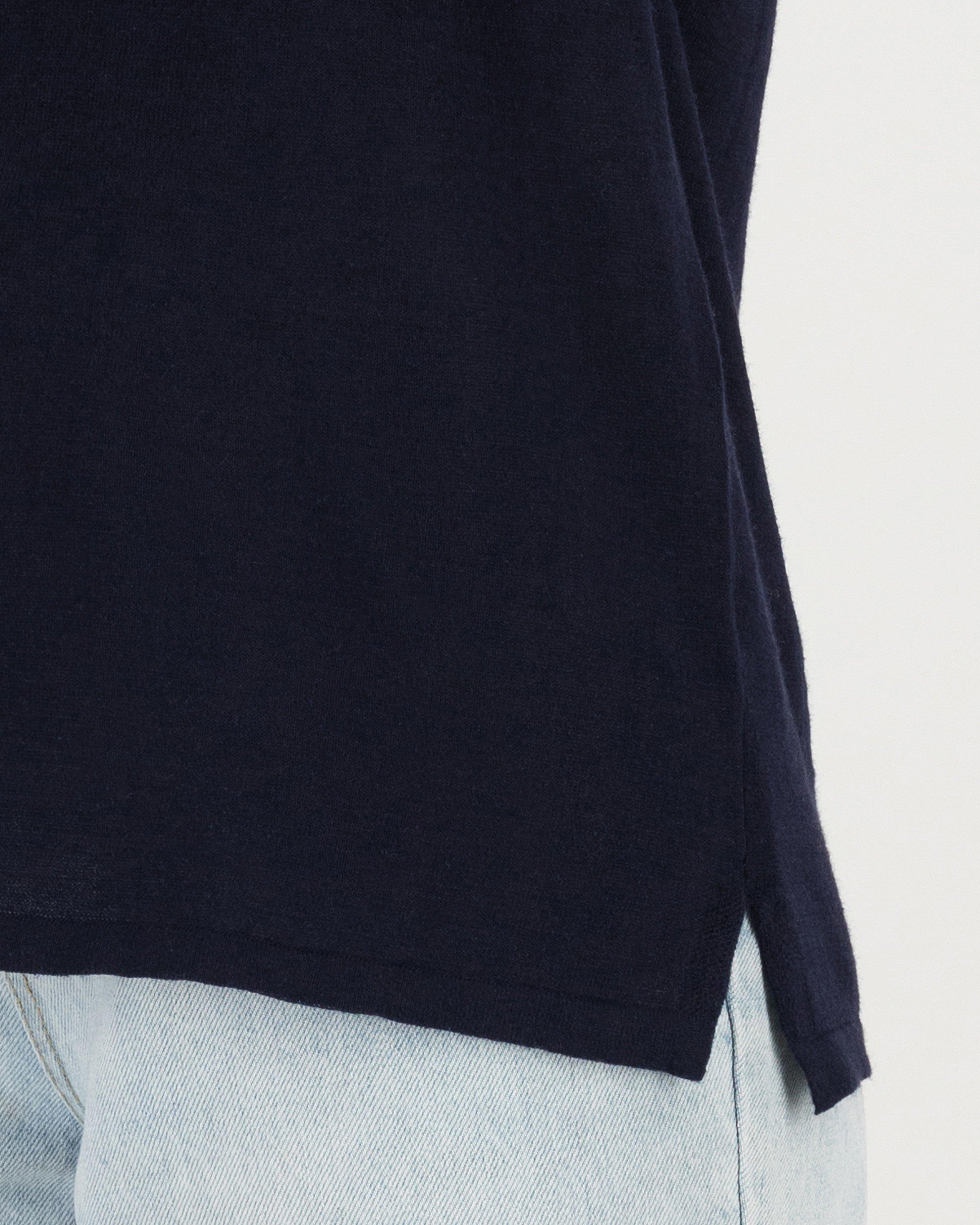 Alba Linen Pullover -  navy