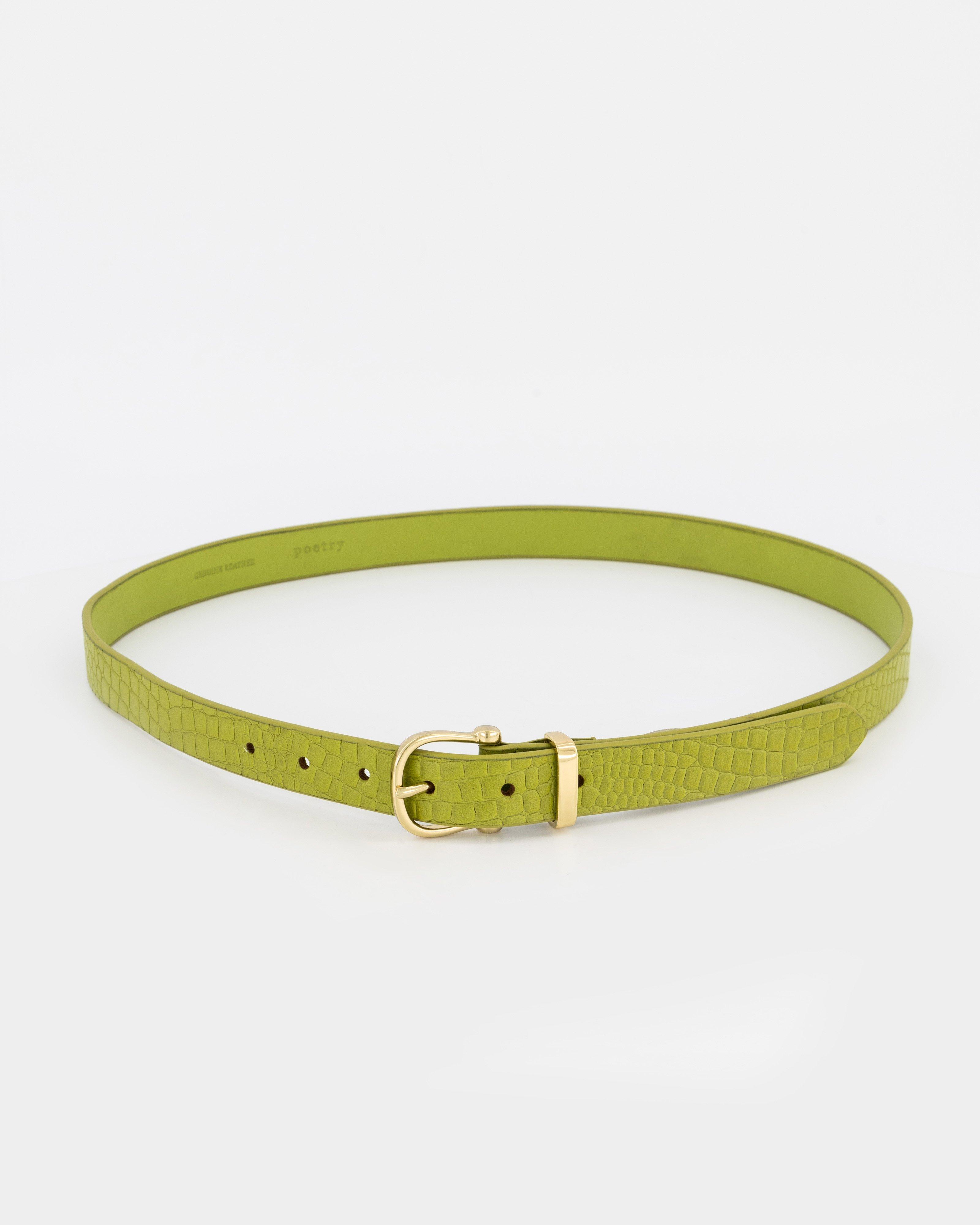 Brooklyn Croc Belt -  lightgreen