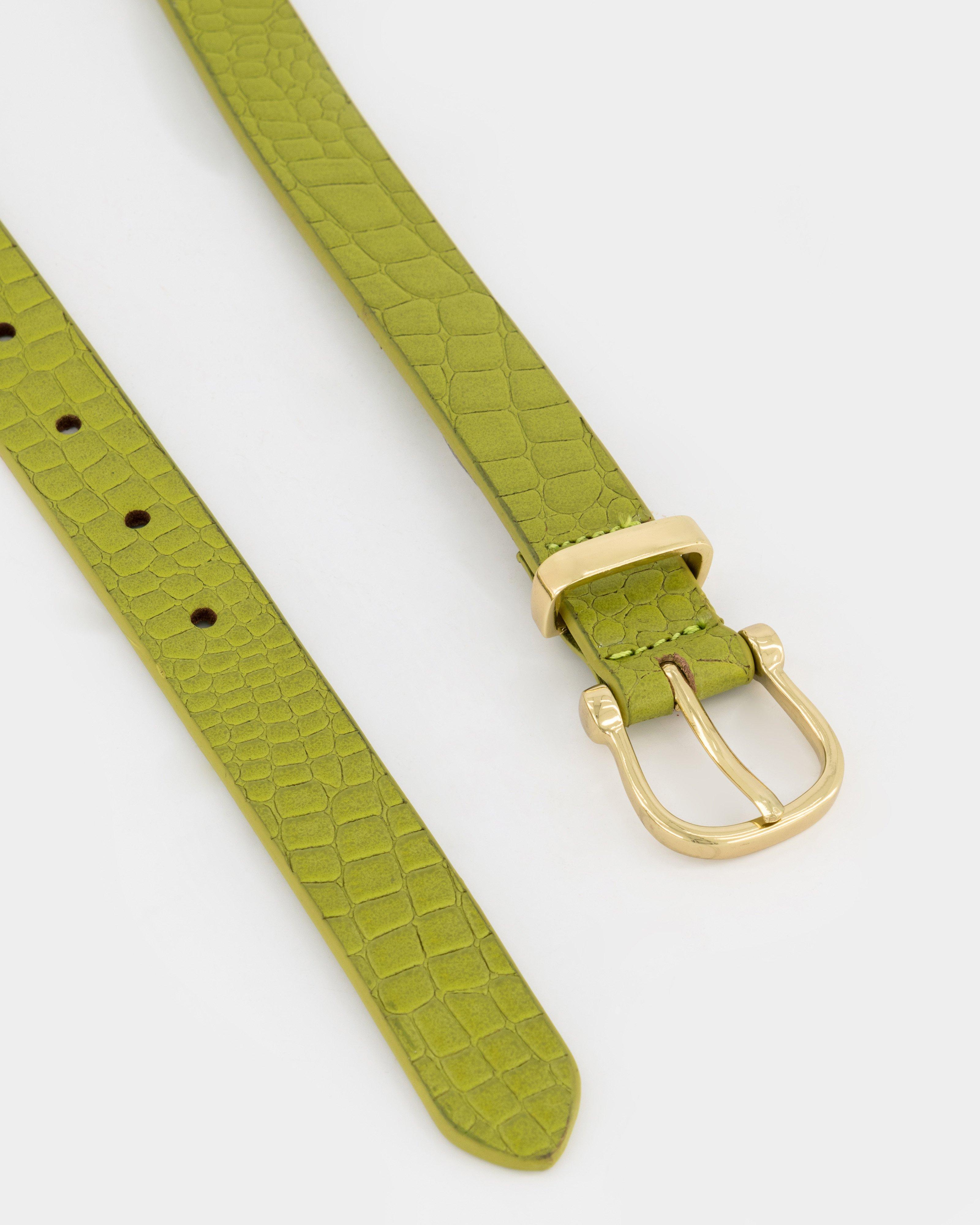 Brooklyn Croc Belt -  lightgreen