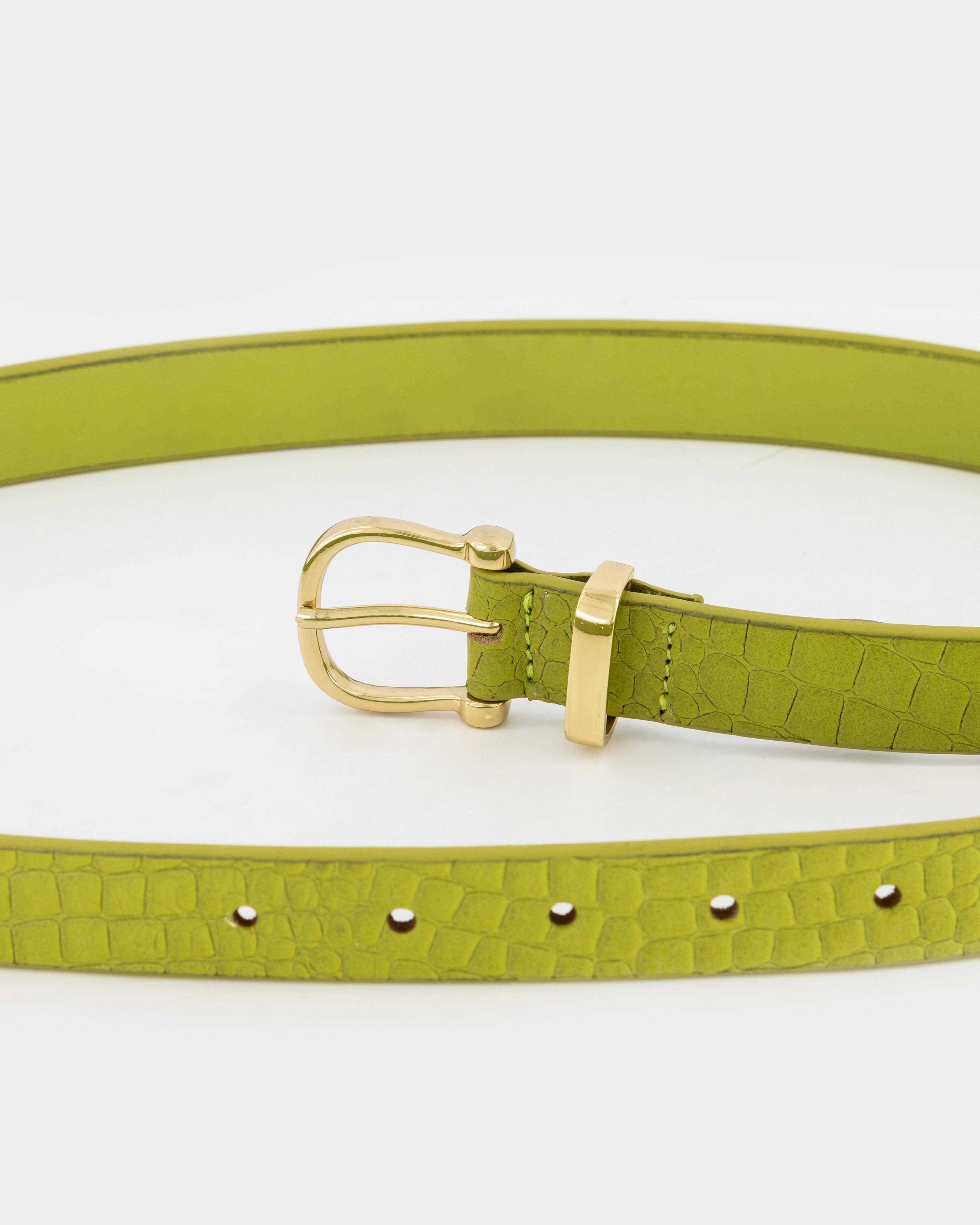 Brooklyn Croc Belt -  lightgreen