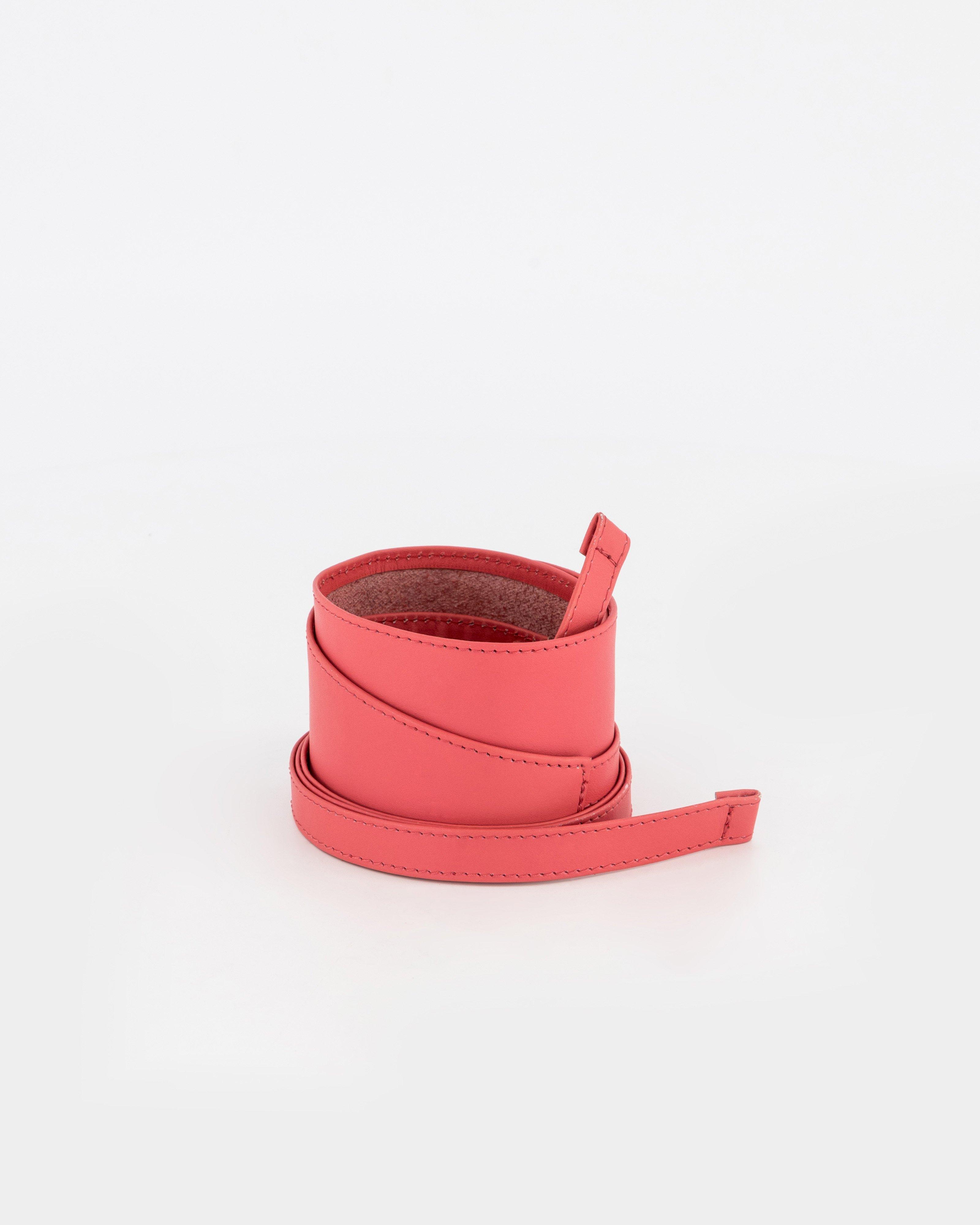 Tinari Looped Waist Belt -  coral