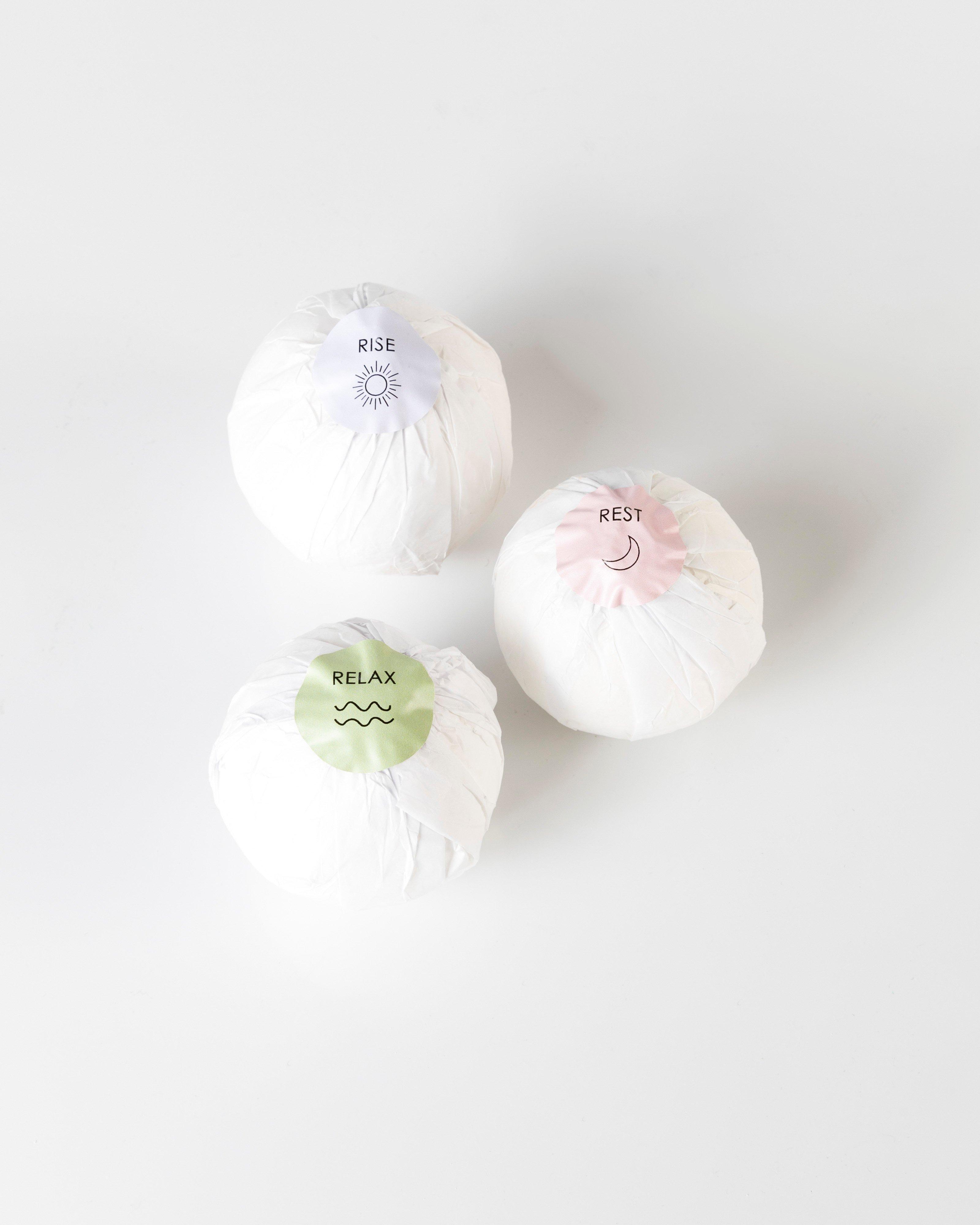 Rest, Rise and Relax Bath Bombs -  assorted