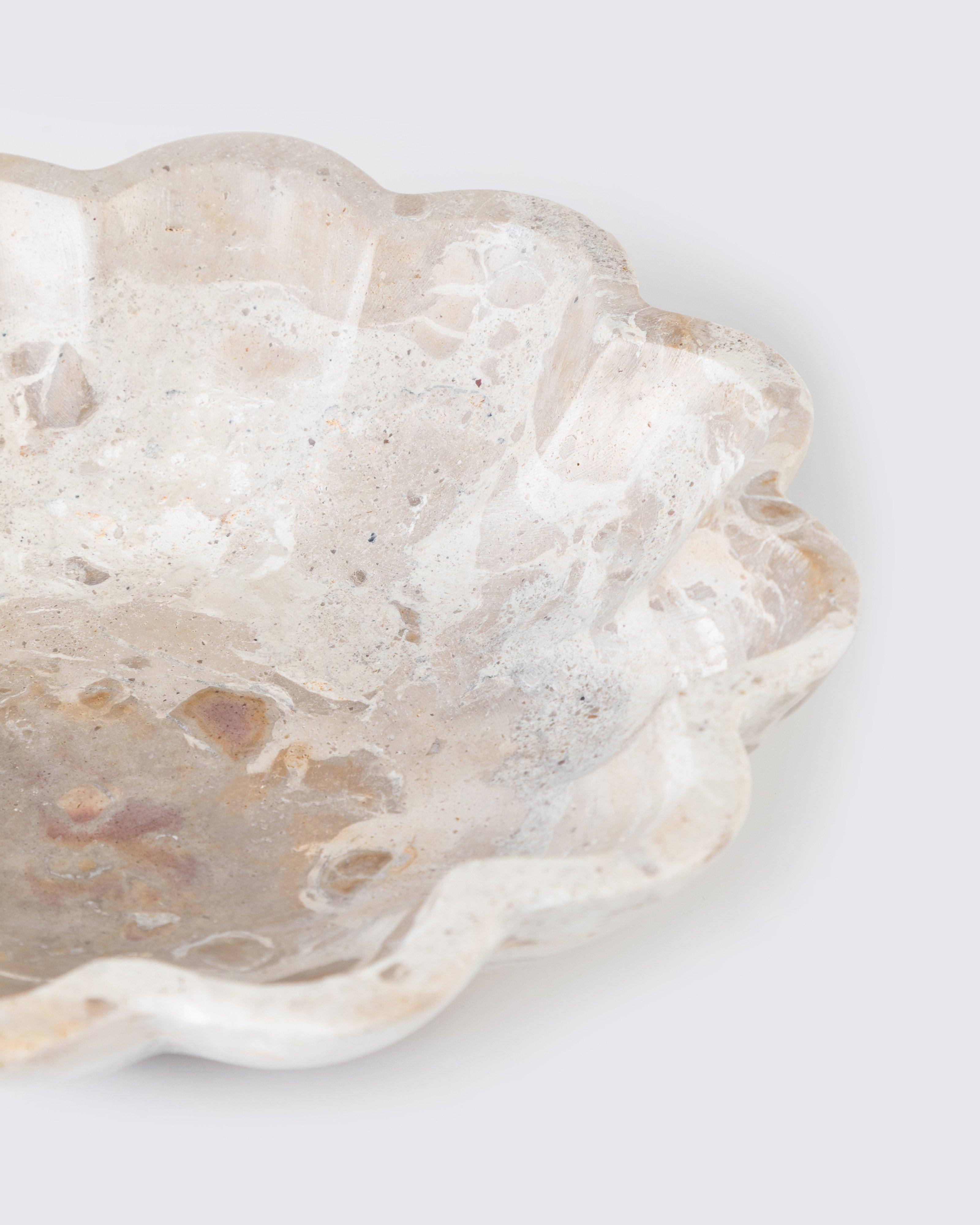 Taupe Marble Scalloped Trinket Dish Small -  taupe