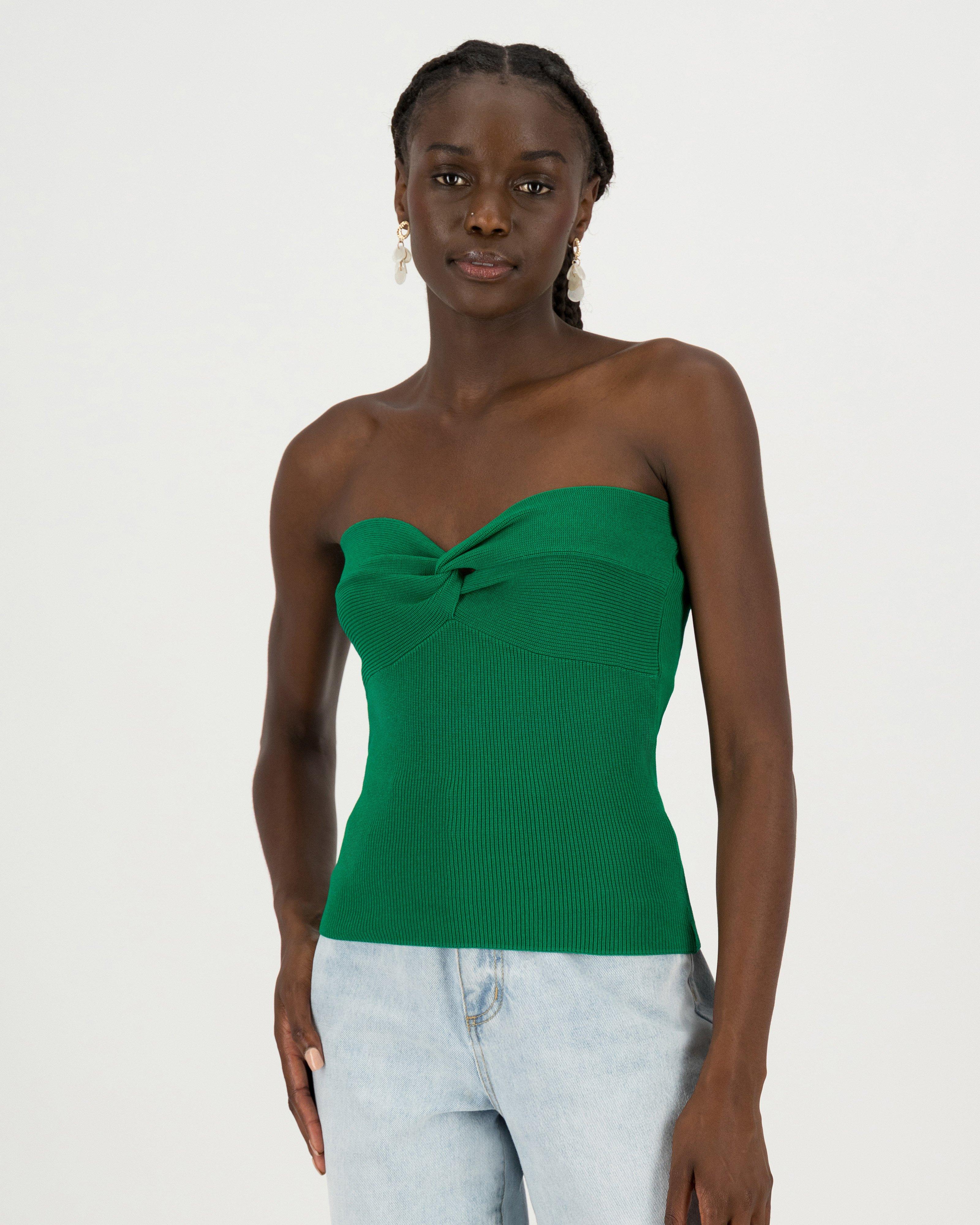 Sierra Strapless Top -  summergreen