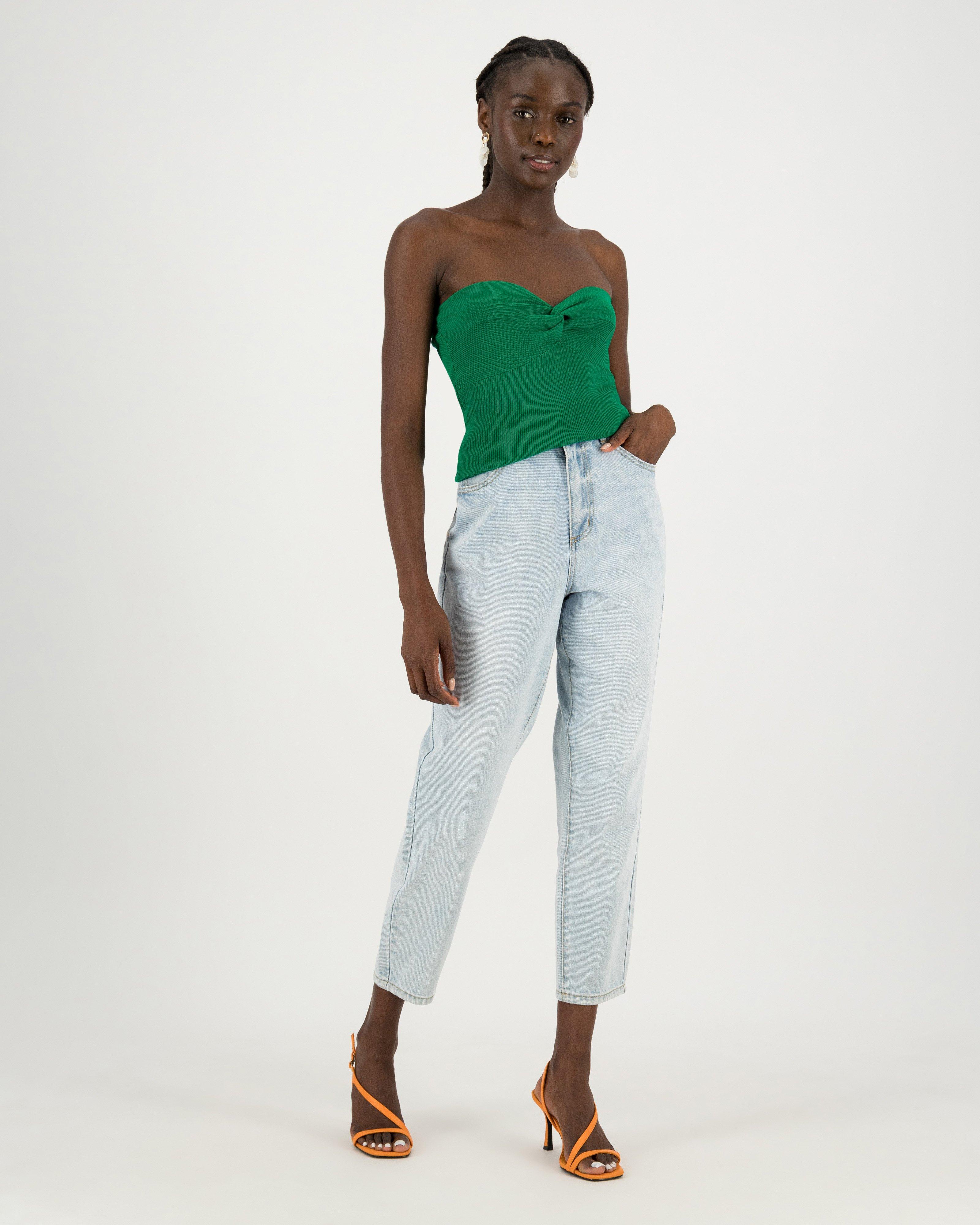 Sierra Strapless Top -  summergreen