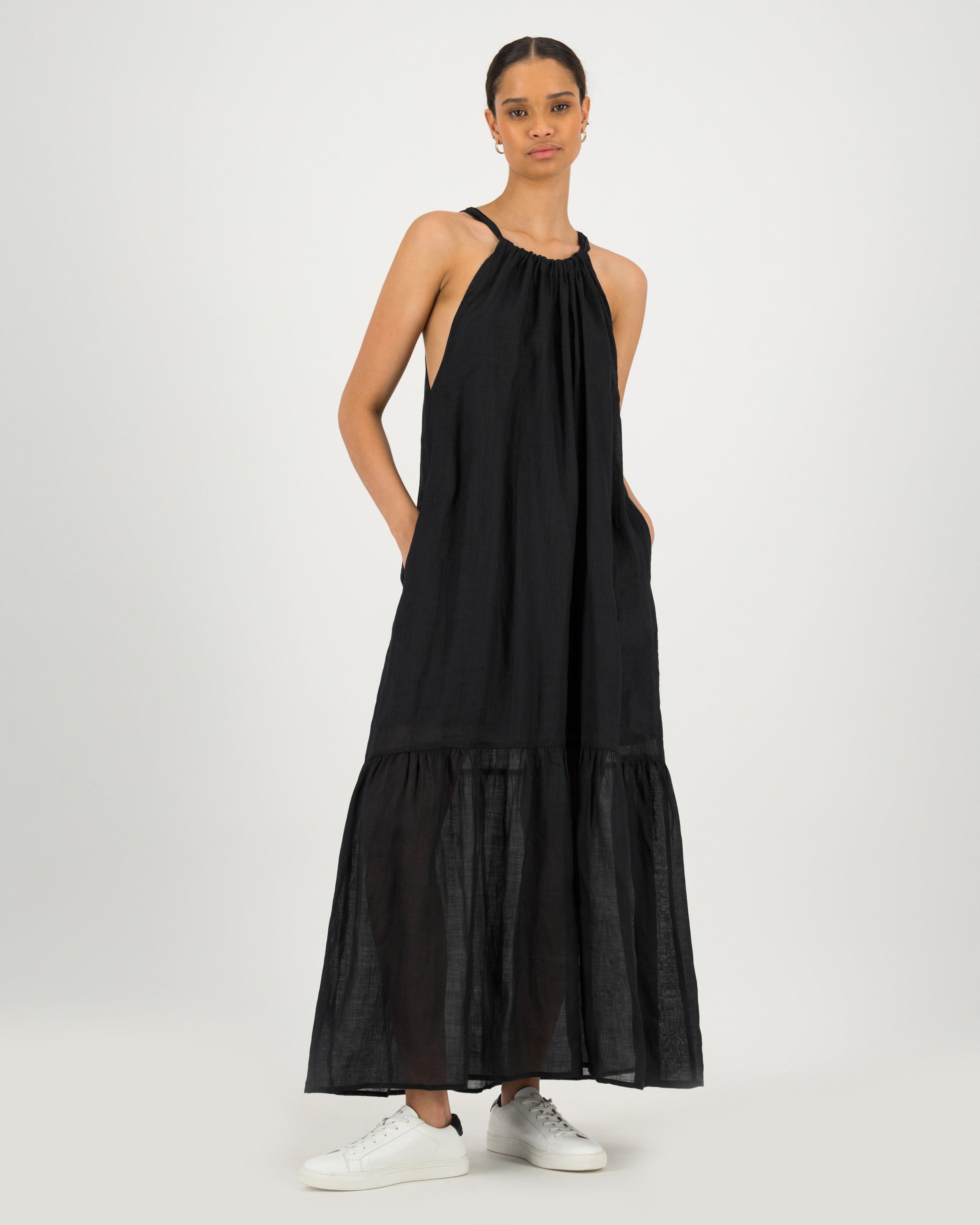 Keira Halterneck Dress -  black