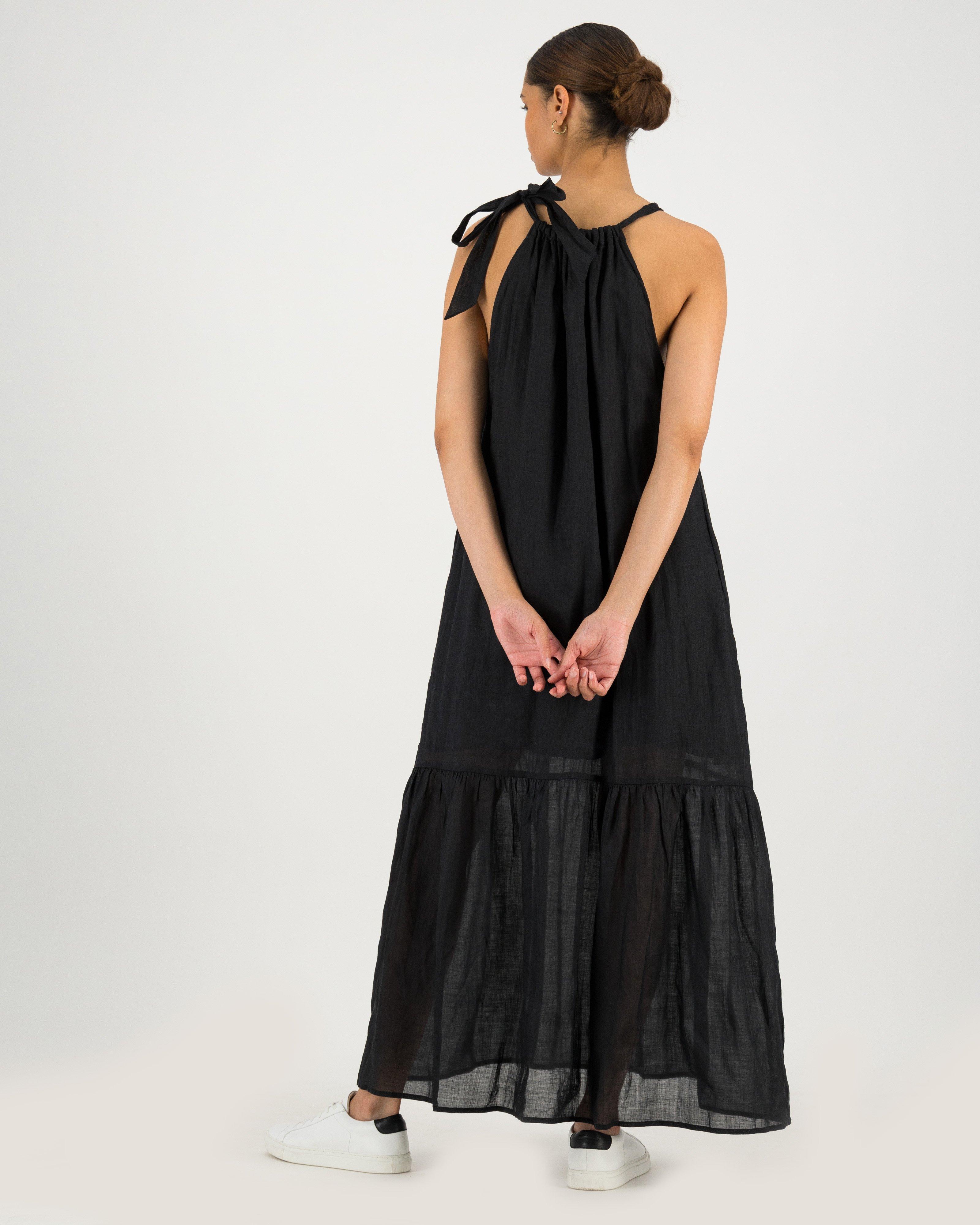 Keira Halterneck Dress -  black