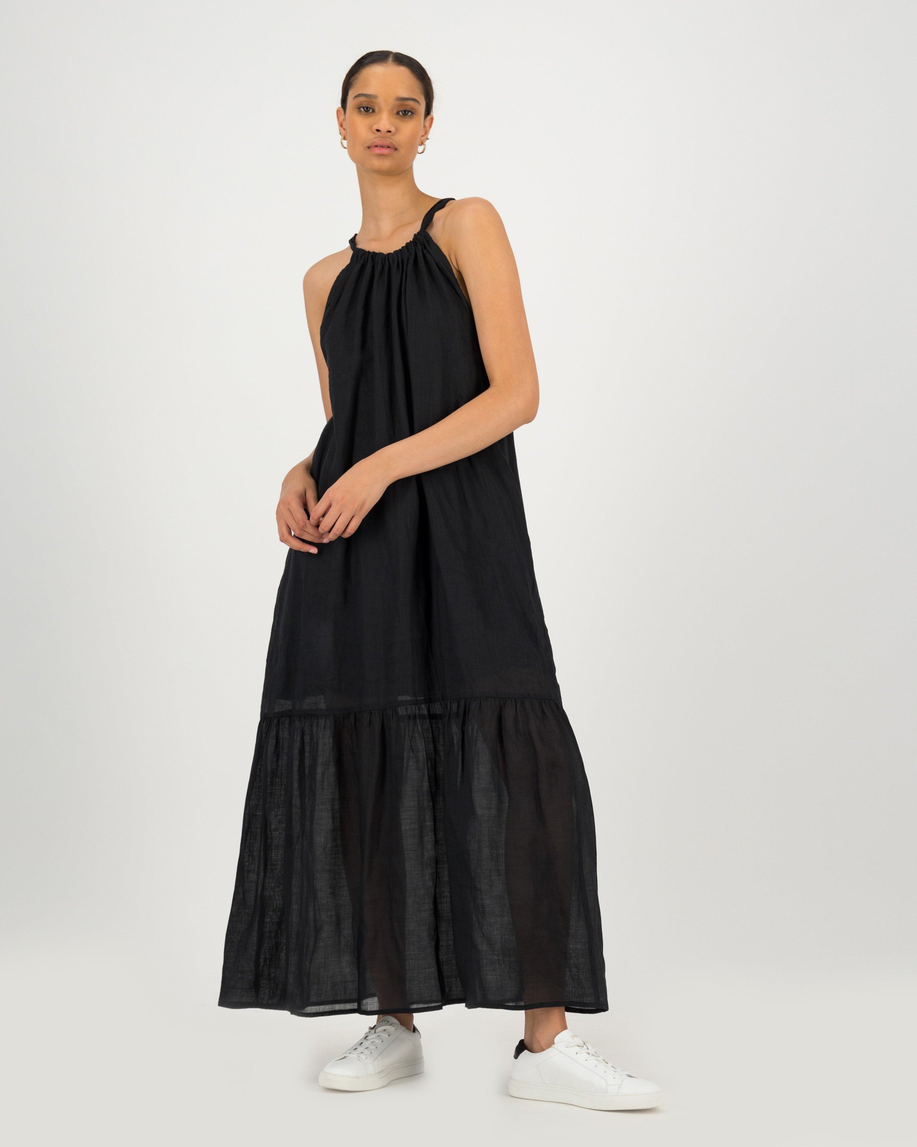 Keira Halterneck Dress -  black