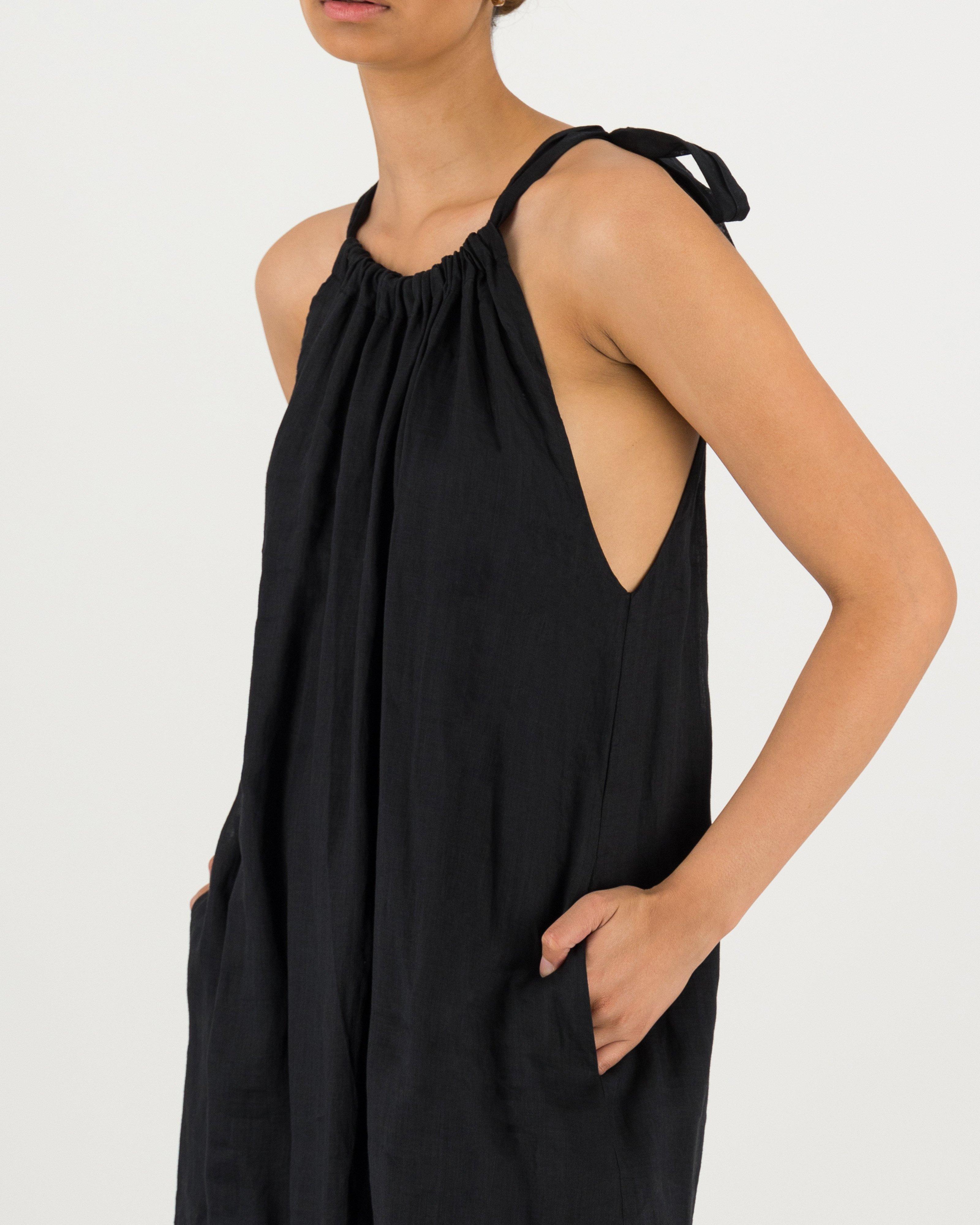 Keira Halterneck Dress -  black