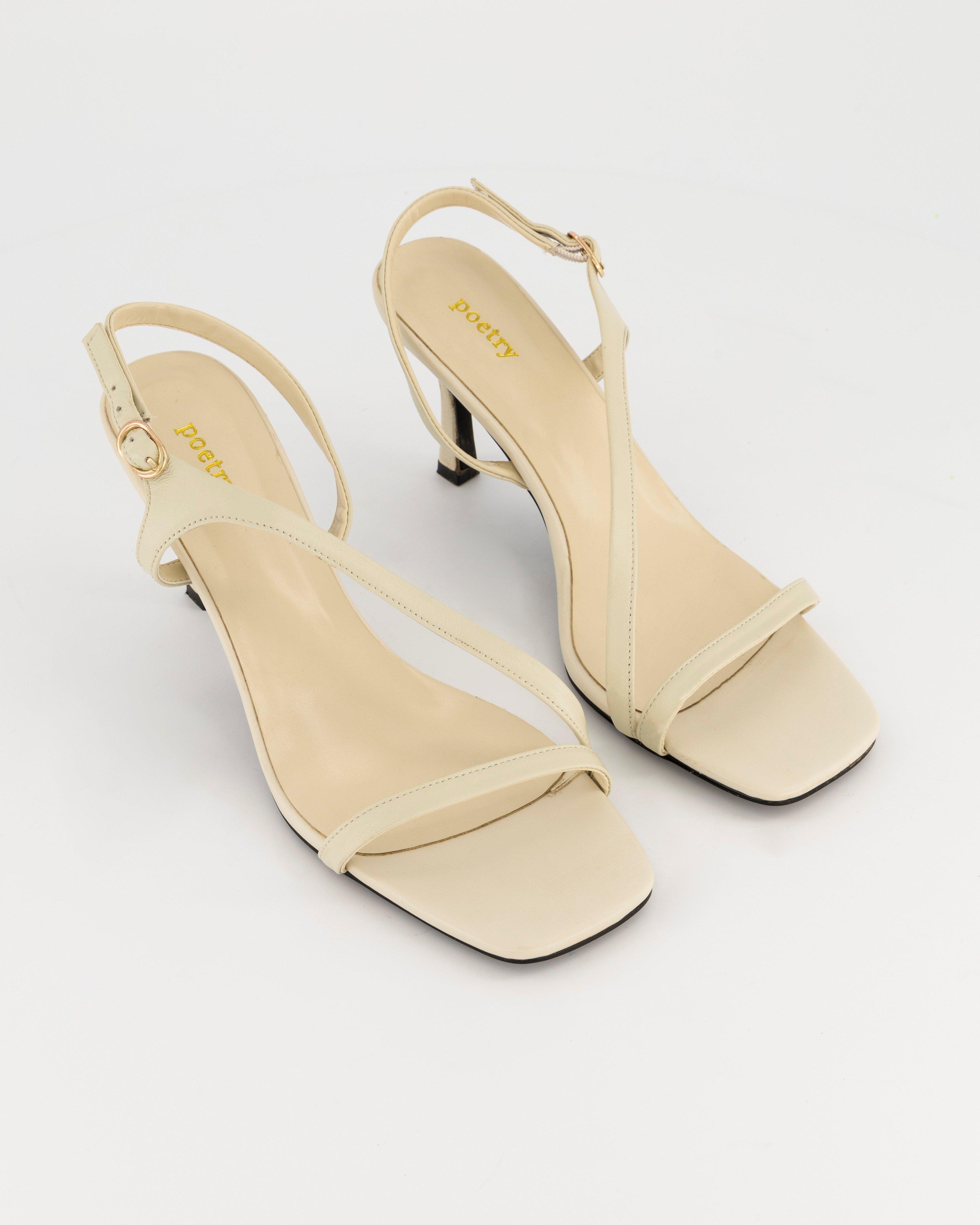 Shelley Heel Sandal -  milk