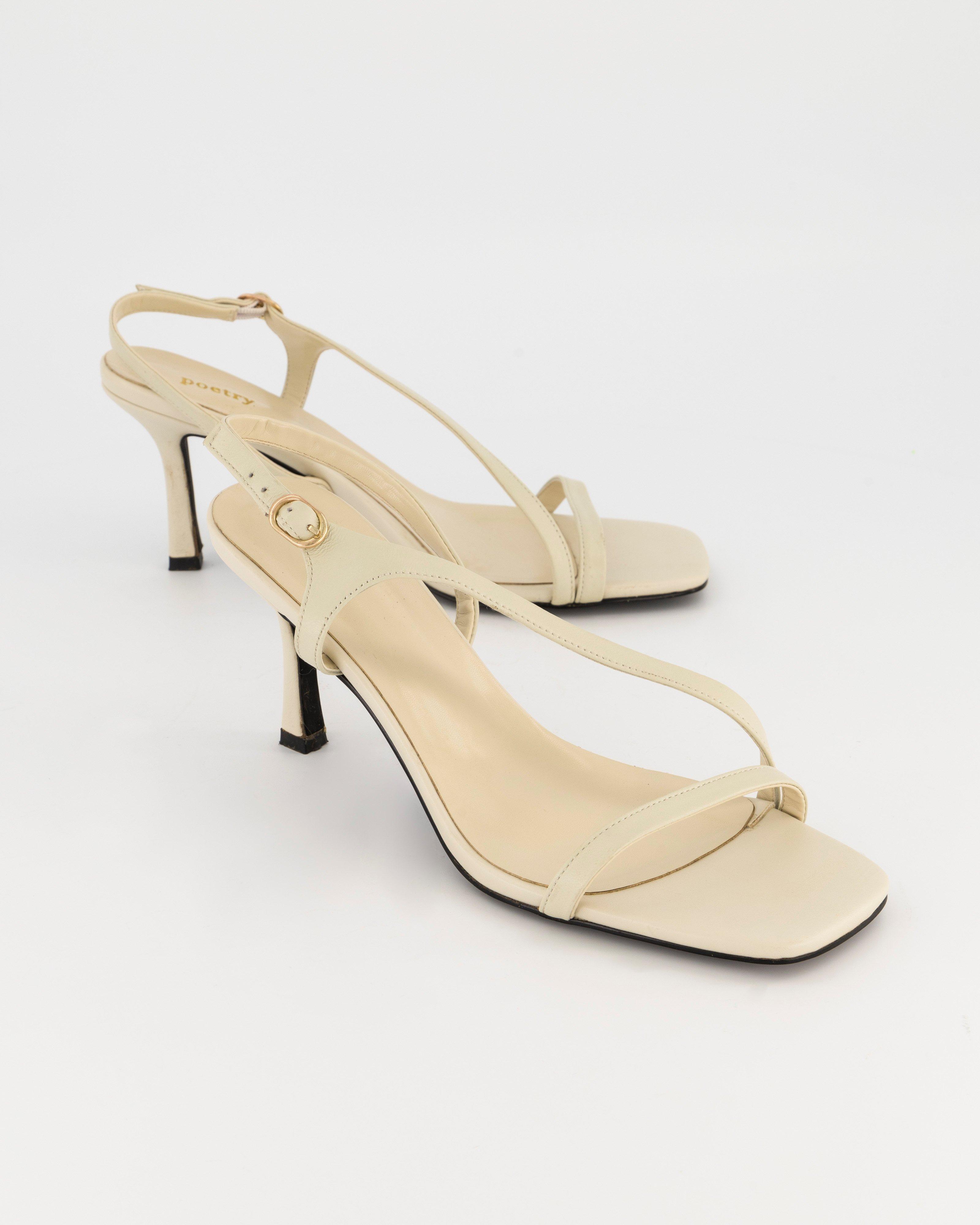 Shelley Heel Sandal -  milk