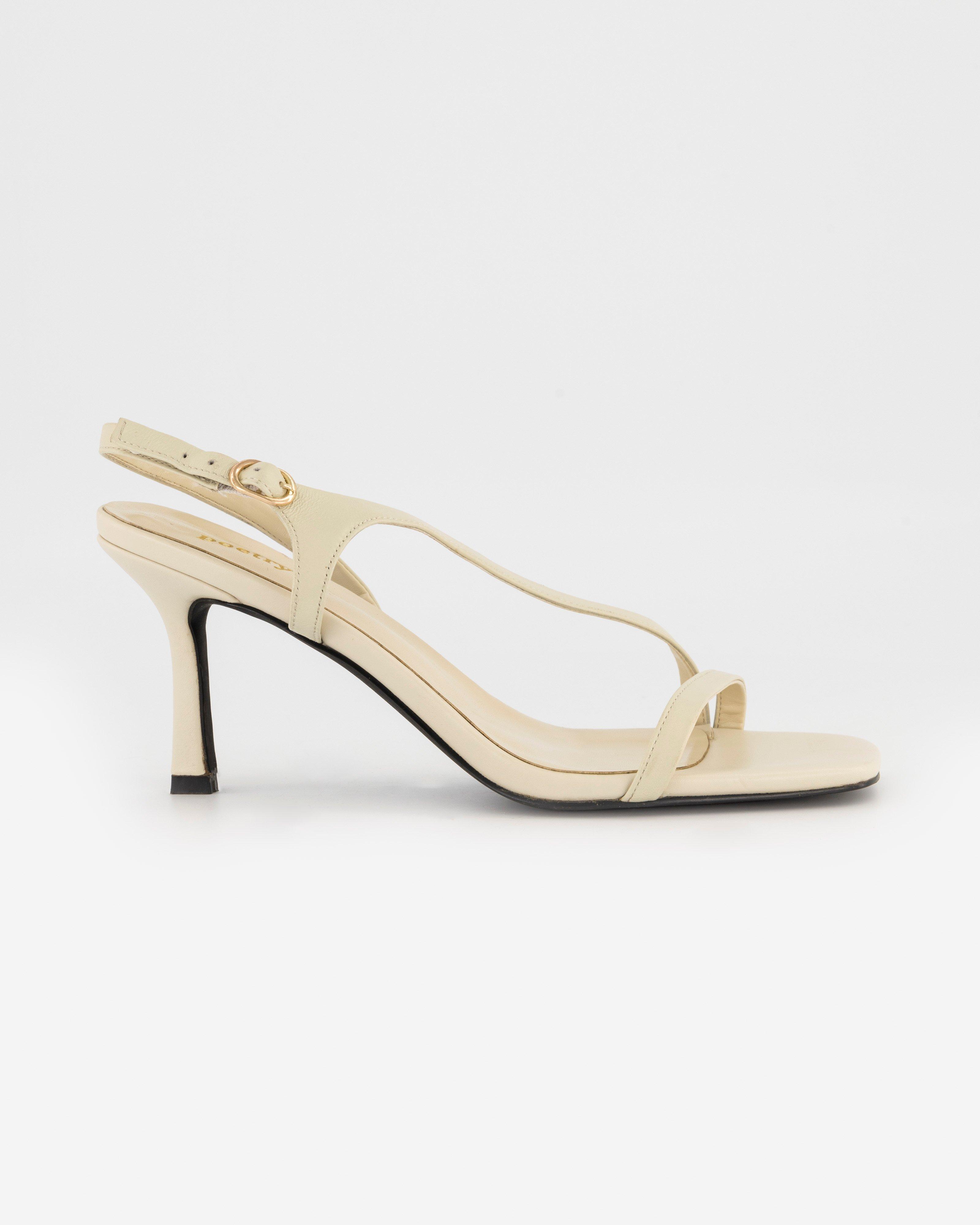 Shelley Heel Sandal -  milk