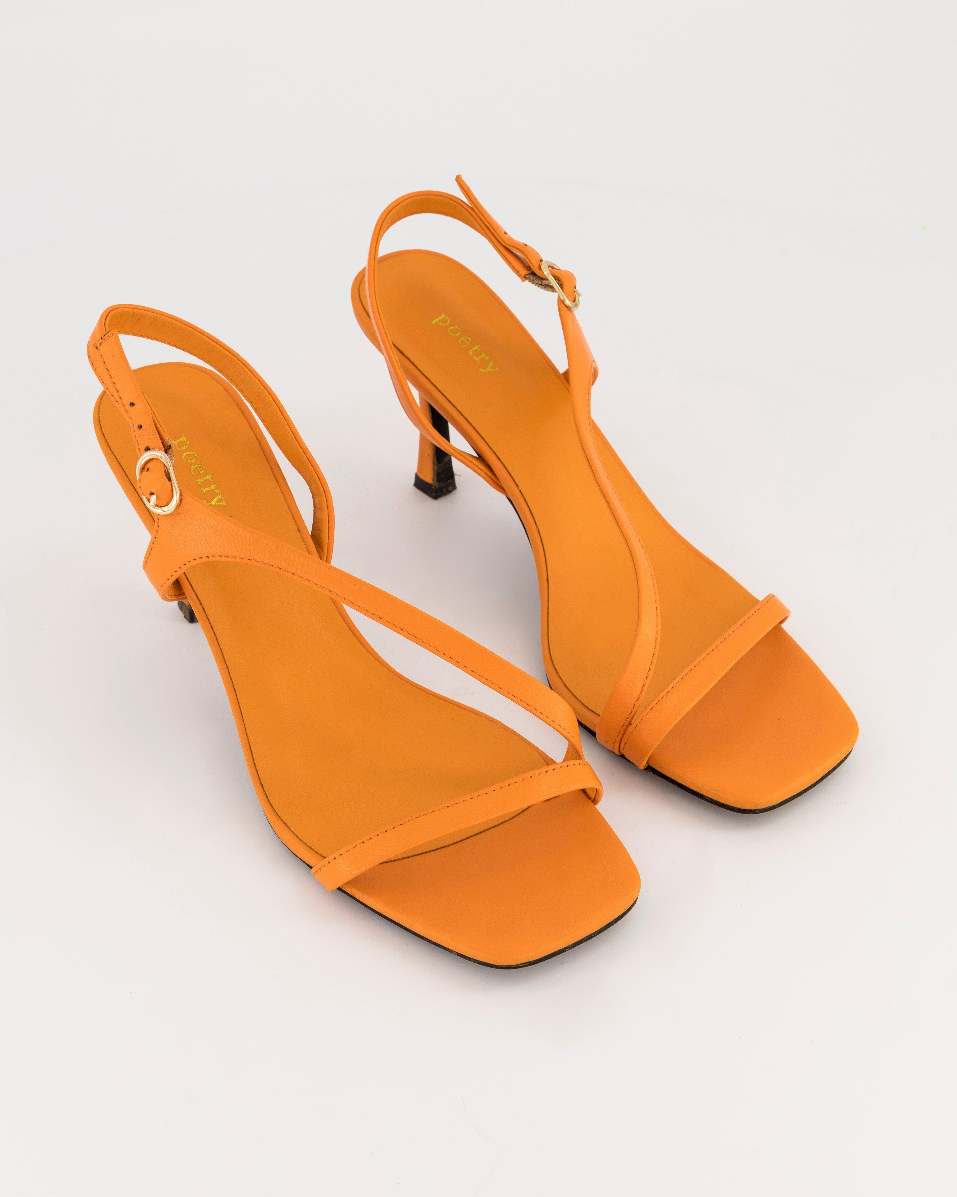 Shelley Heel Sandal -  orange