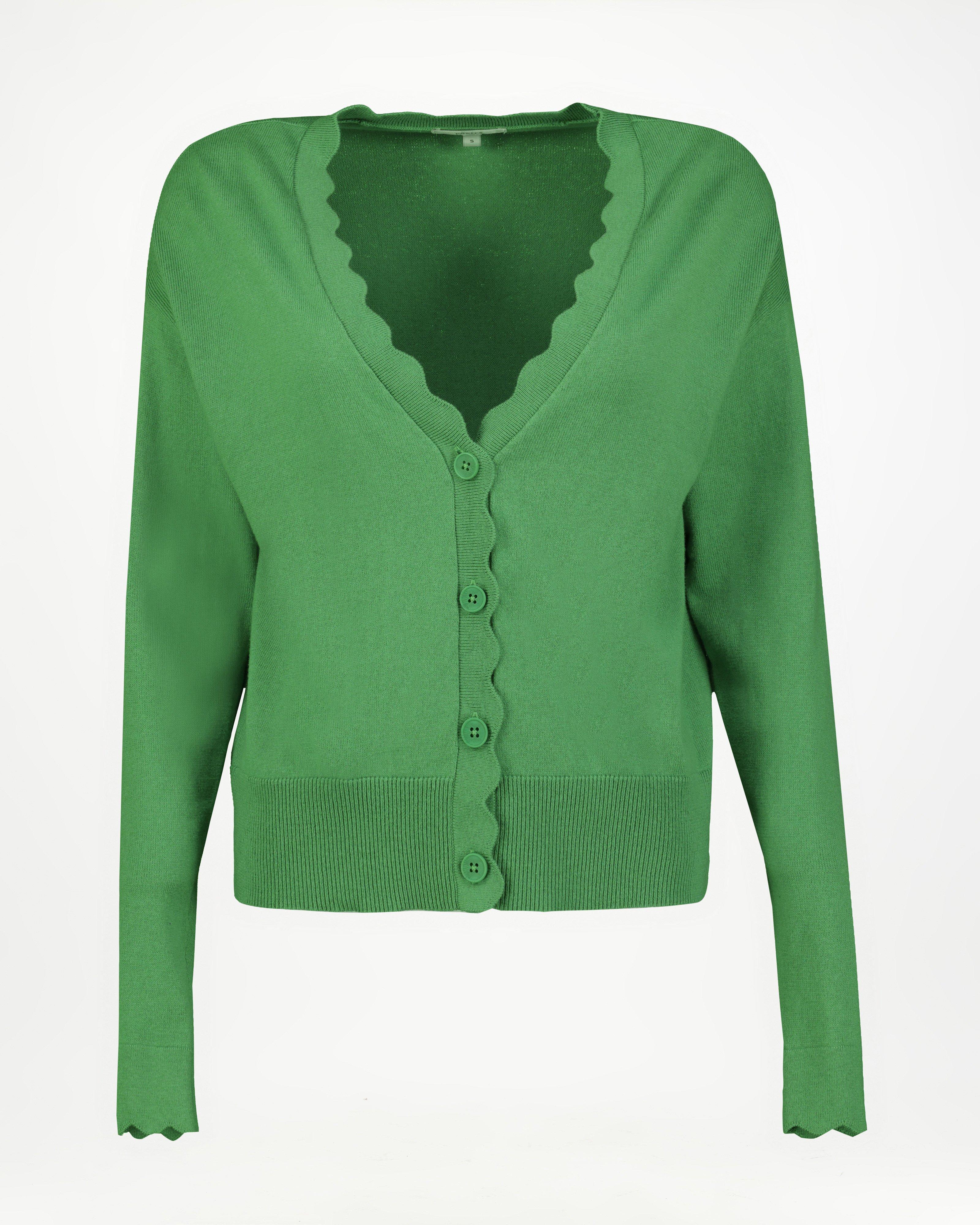 Poetry Grace Scalloped Cardigan -  summergreen