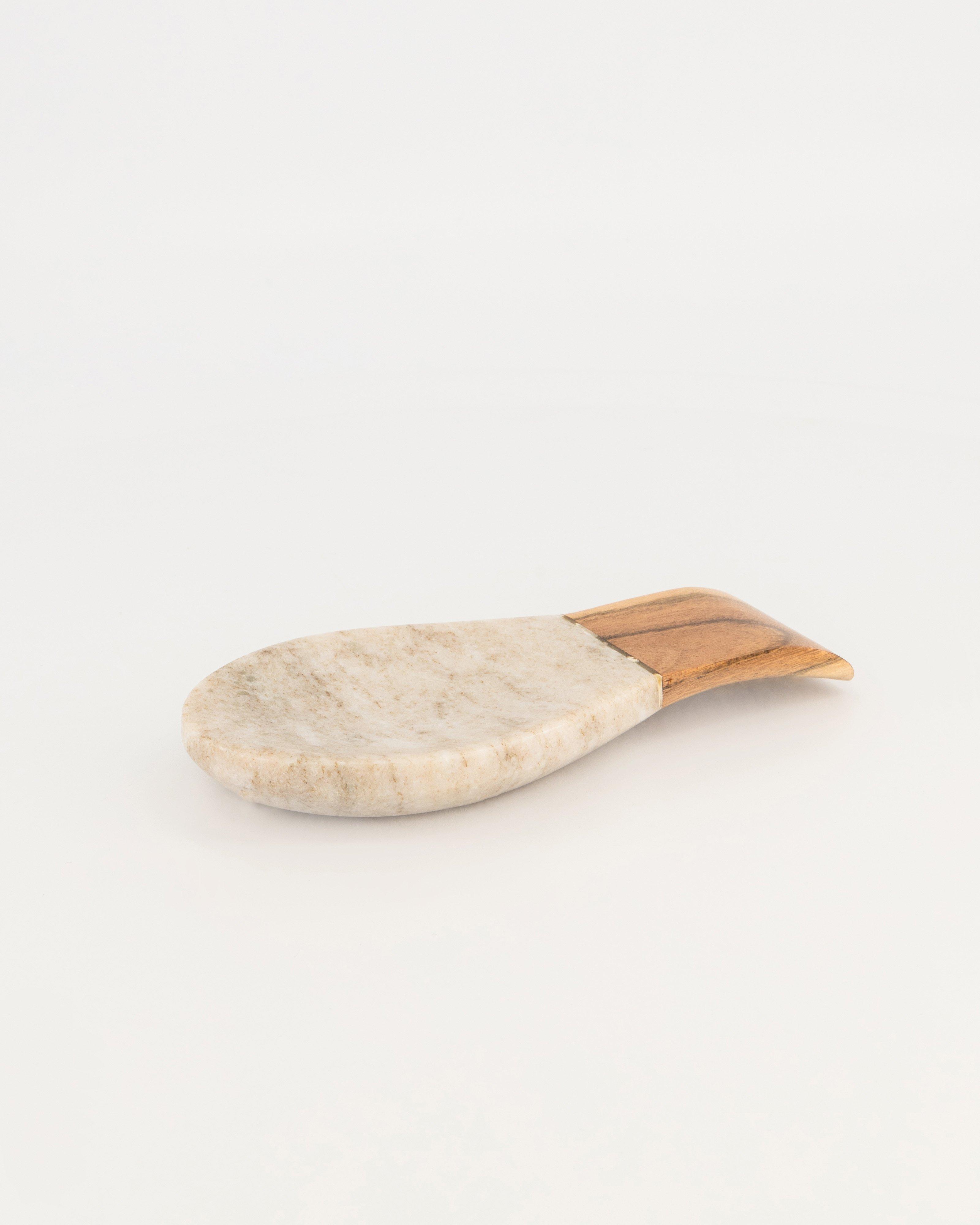 Marble Spoon Rest -  taupe