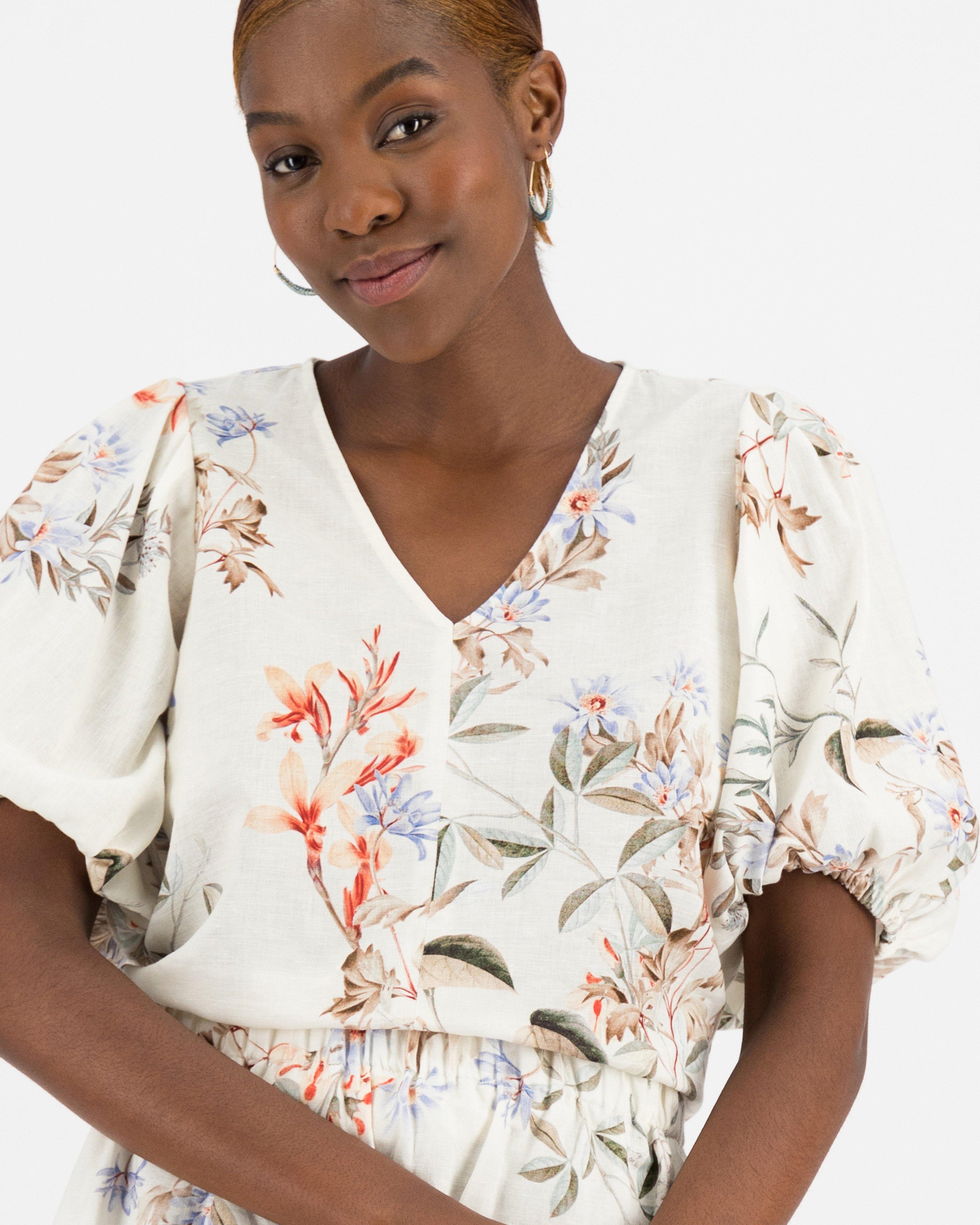 Adriana Printed Blouse -  assorted