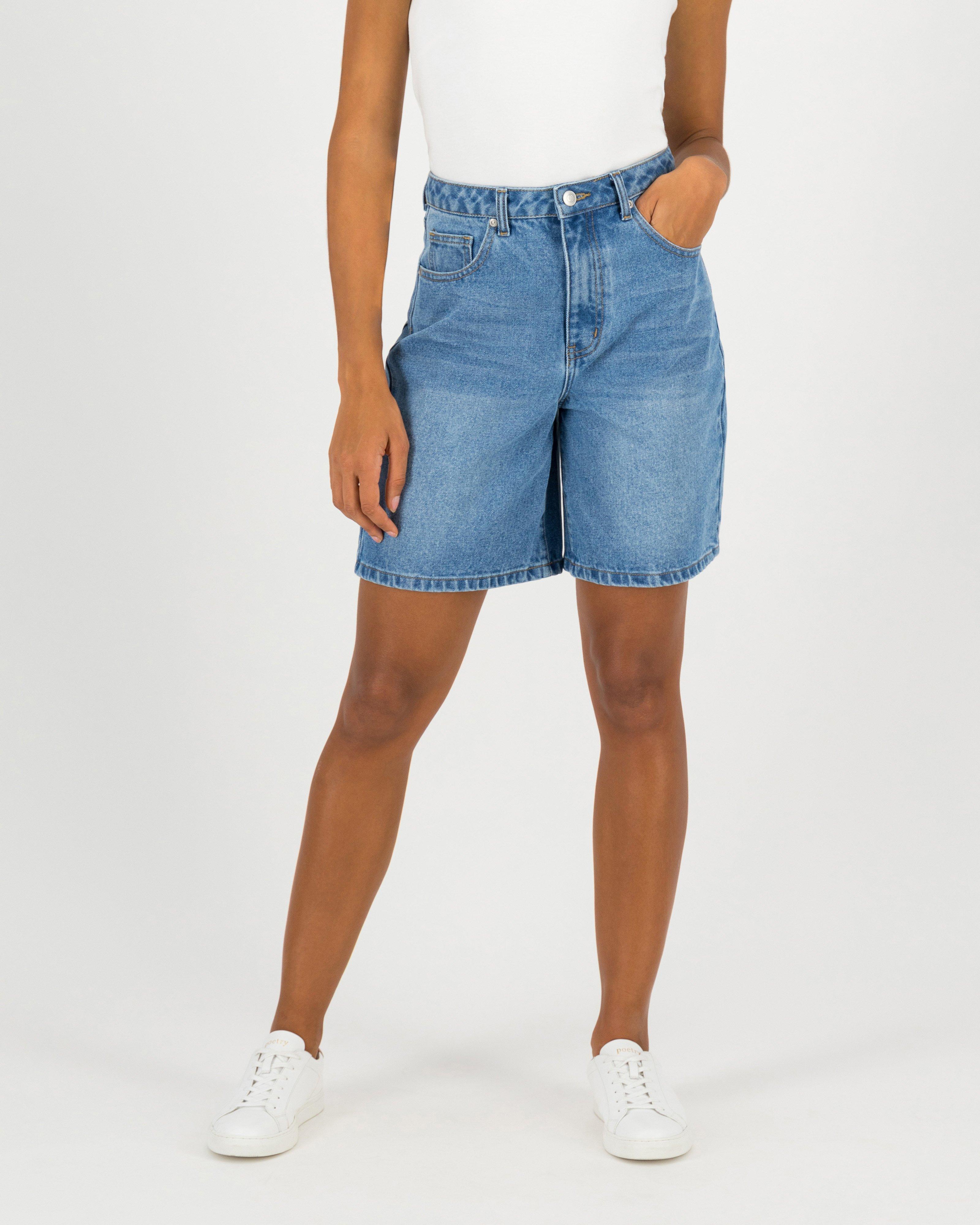 Isobel Denim Bermuda Shorts -  midblue