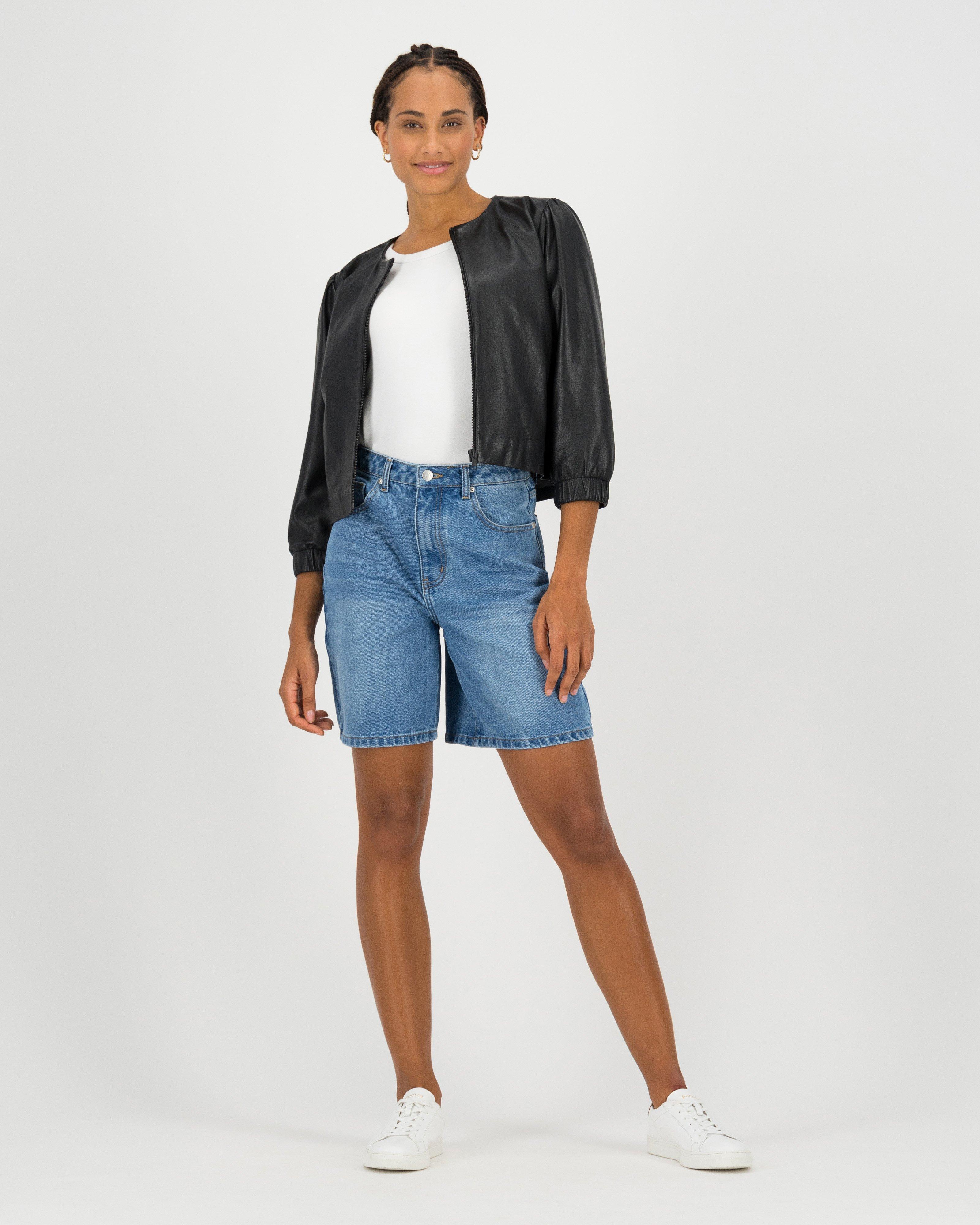 Isobel Denim Bermuda Shorts -  midblue