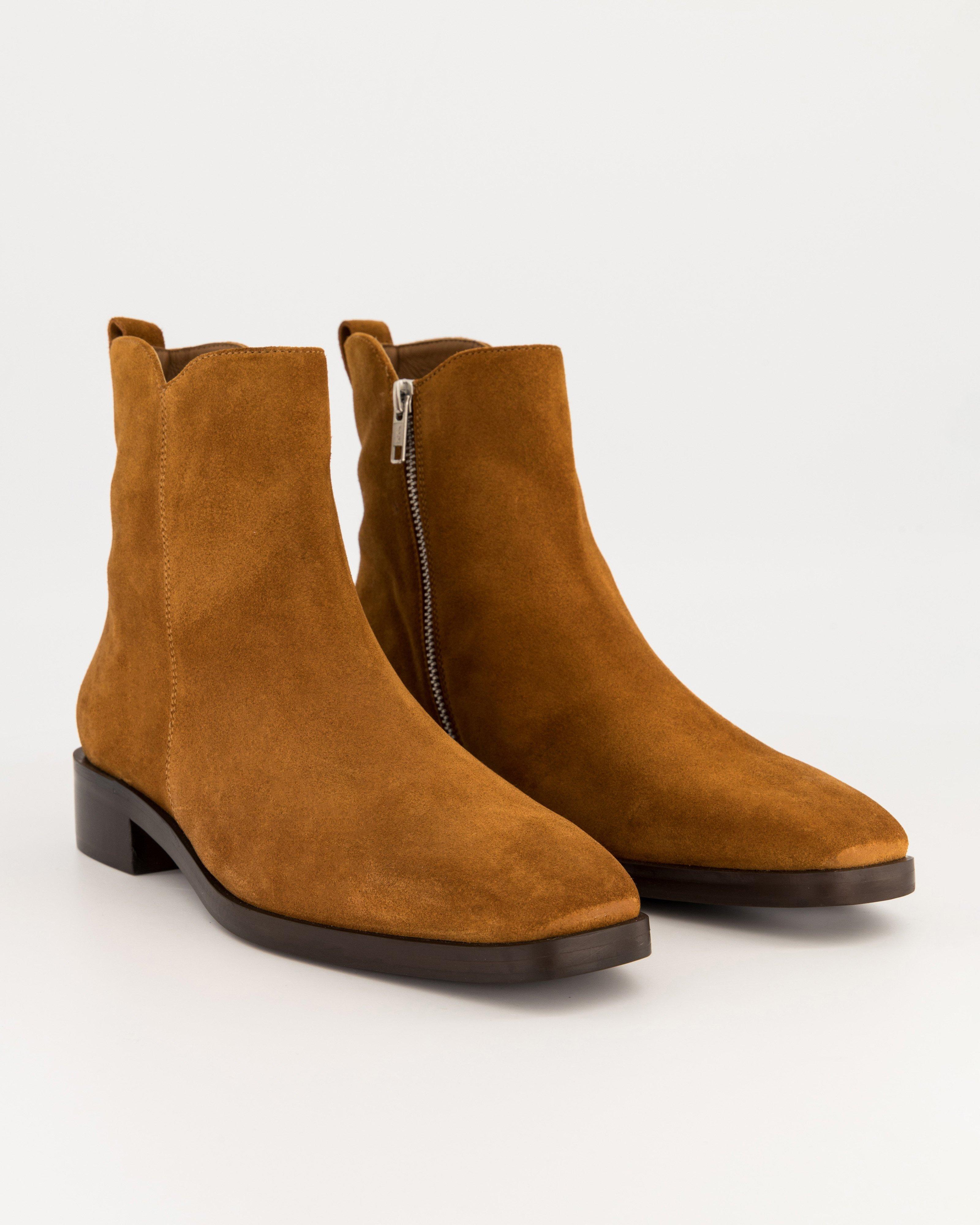 Chi Suede Ankle Boot -  tan