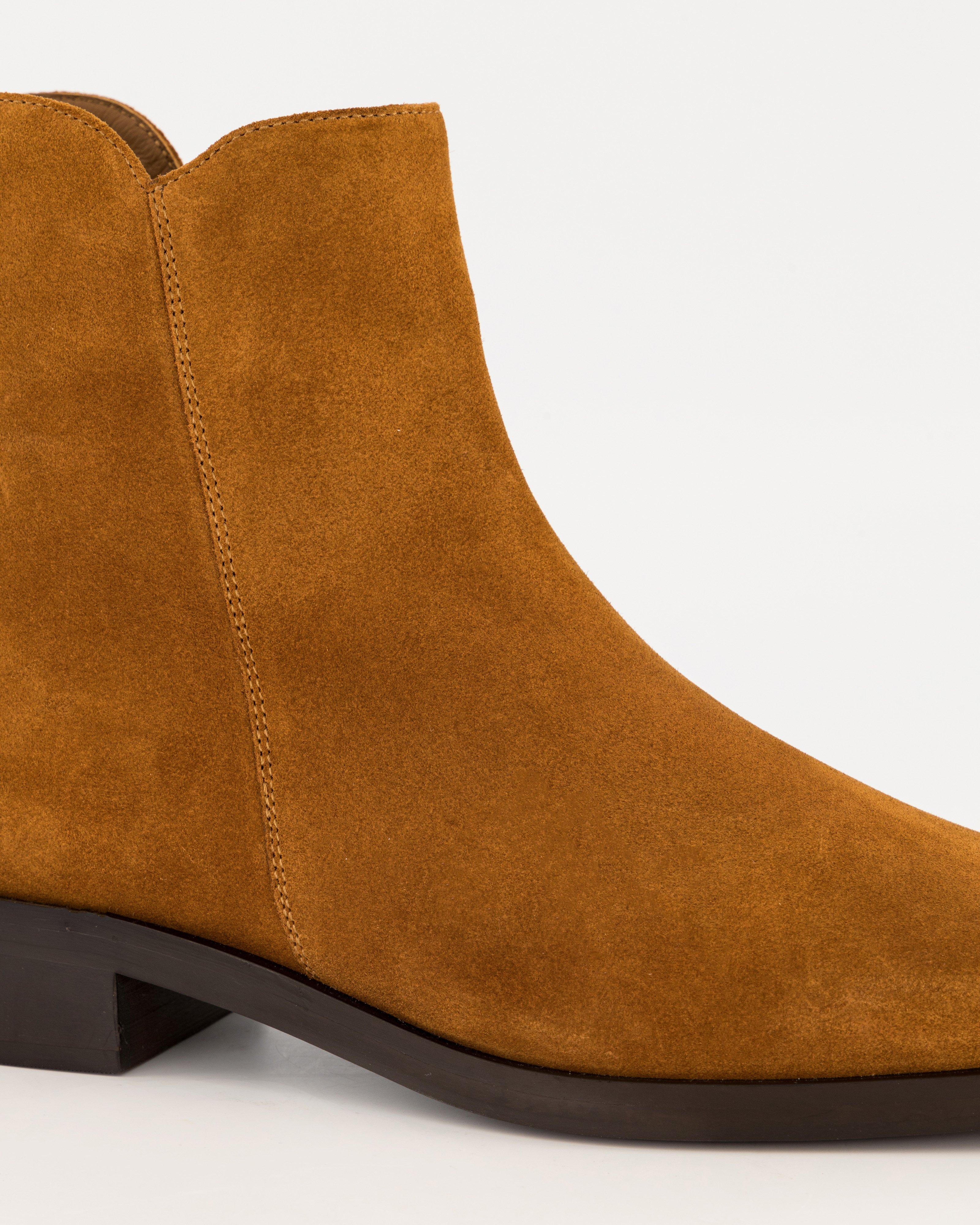 Chi Suede Ankle Boot -  tan