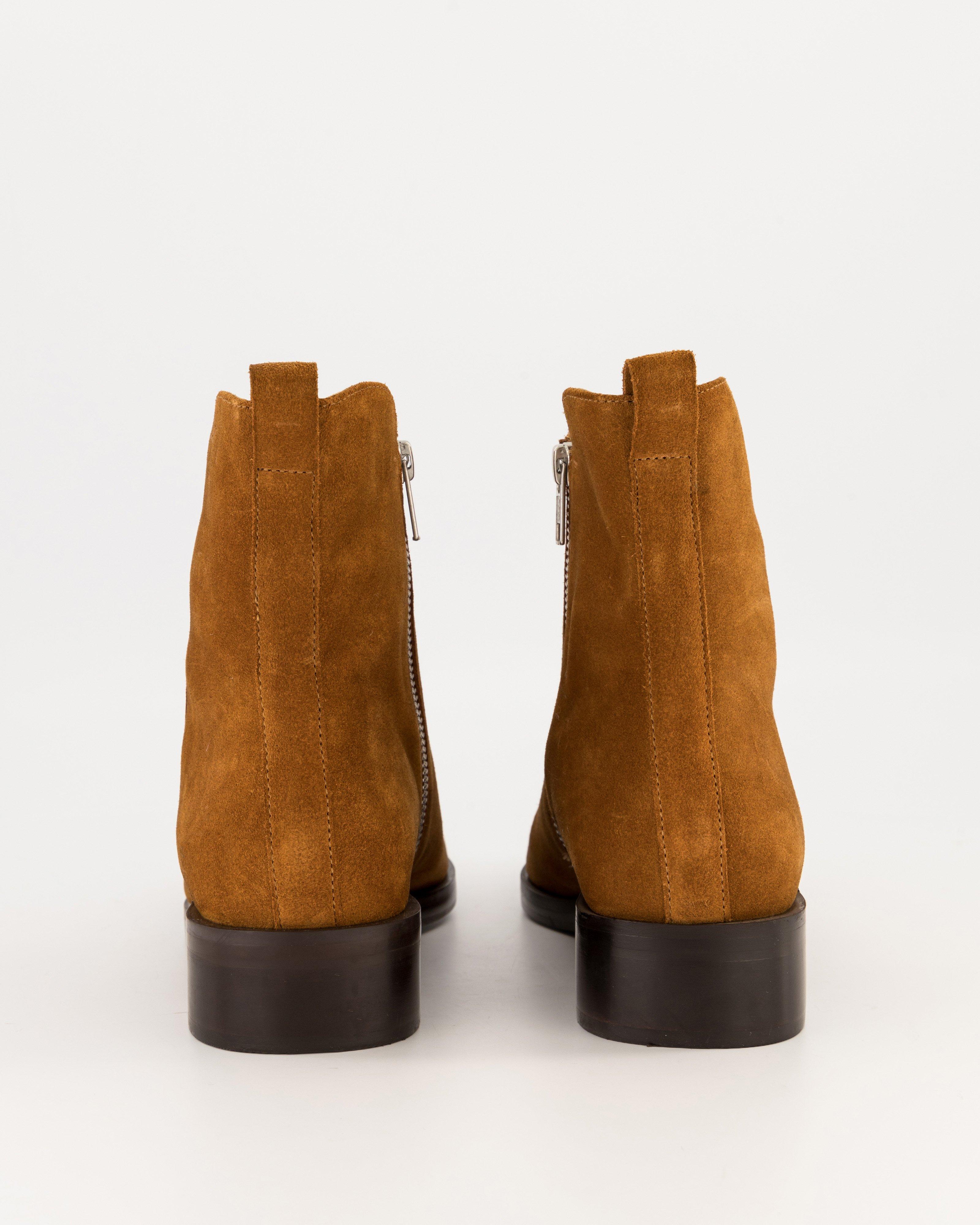 Chi Suede Ankle Boot -  tan