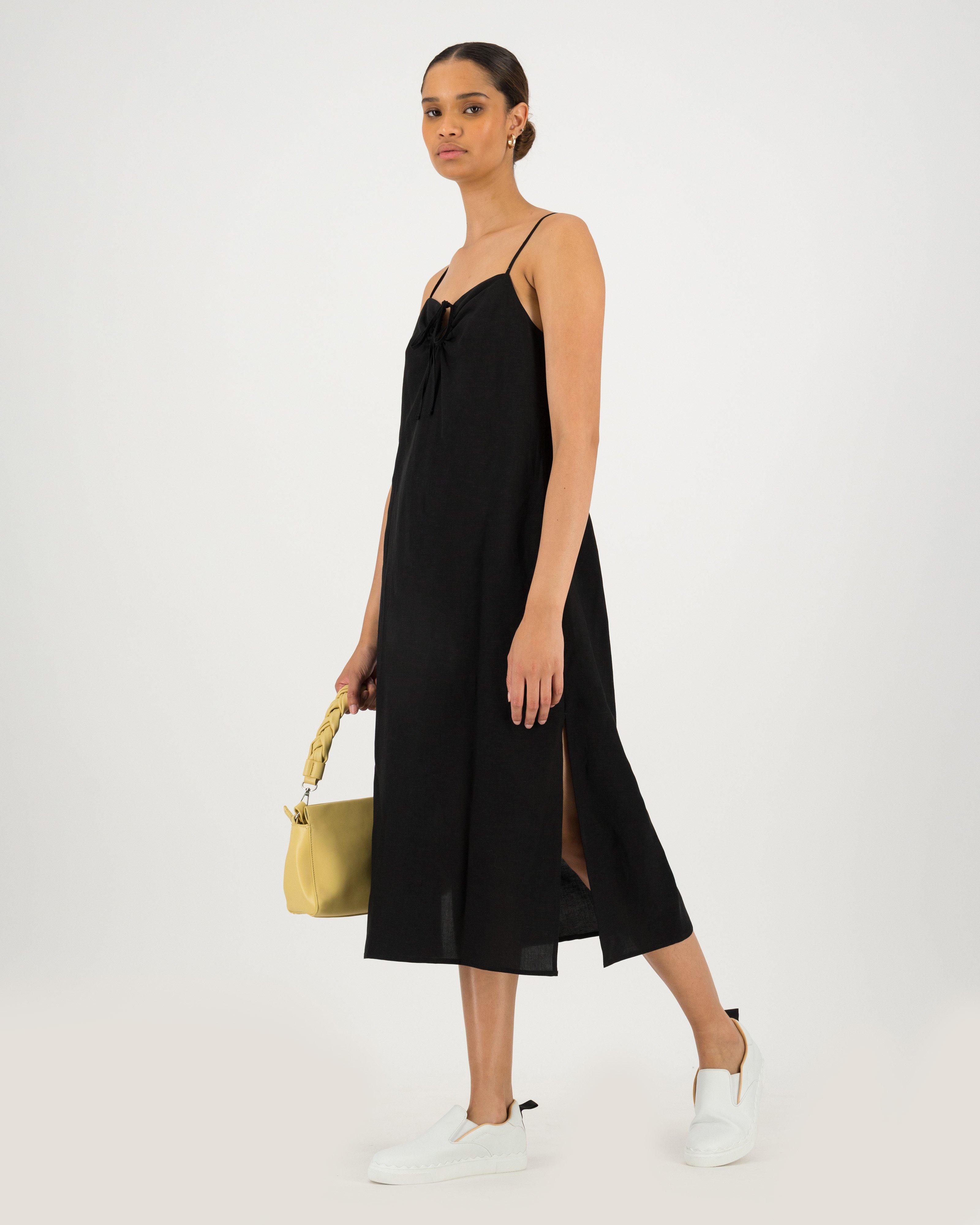 Phillipa Slim Line Dress -  black