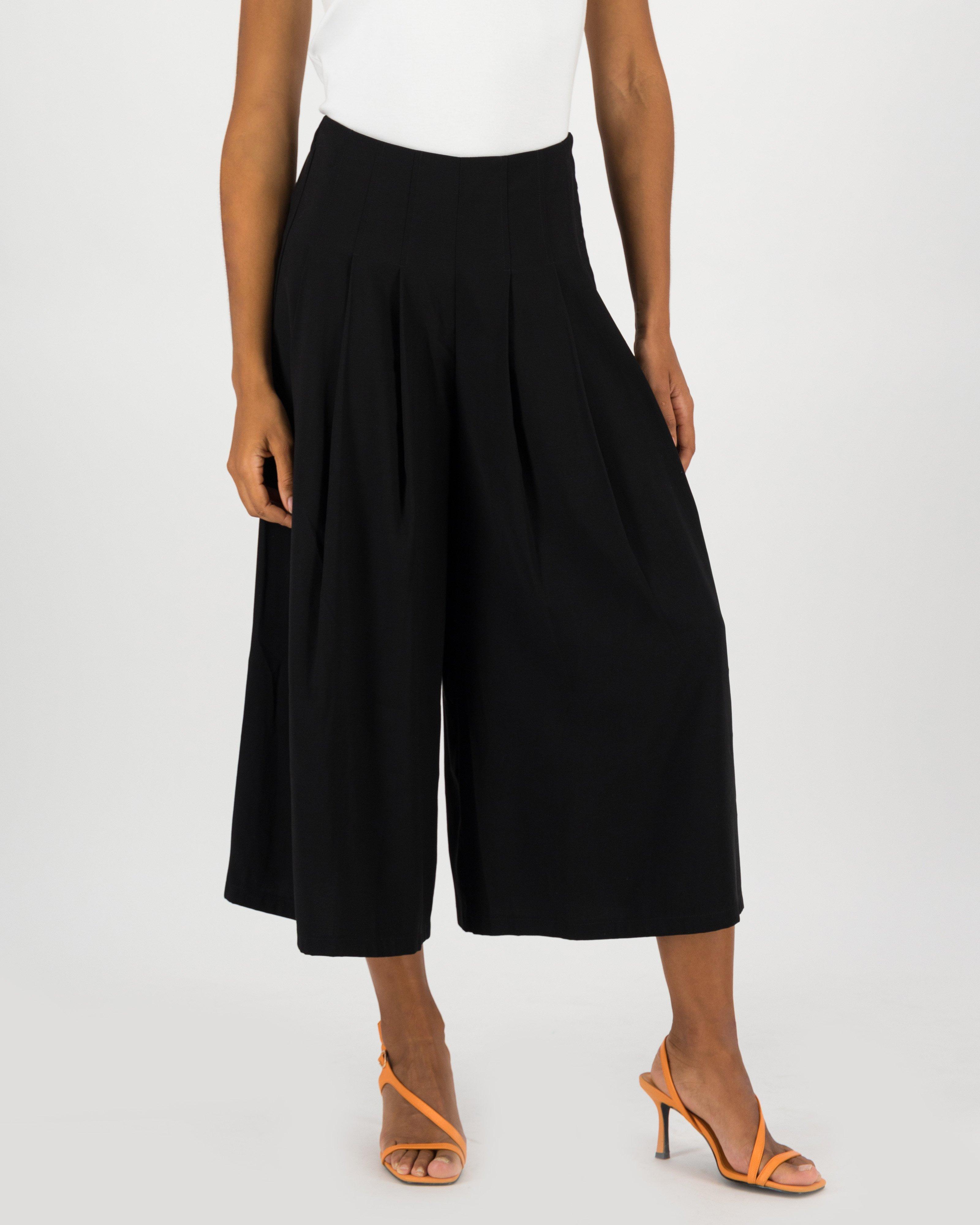 Poetry Francesca Pleated Culotte -  black