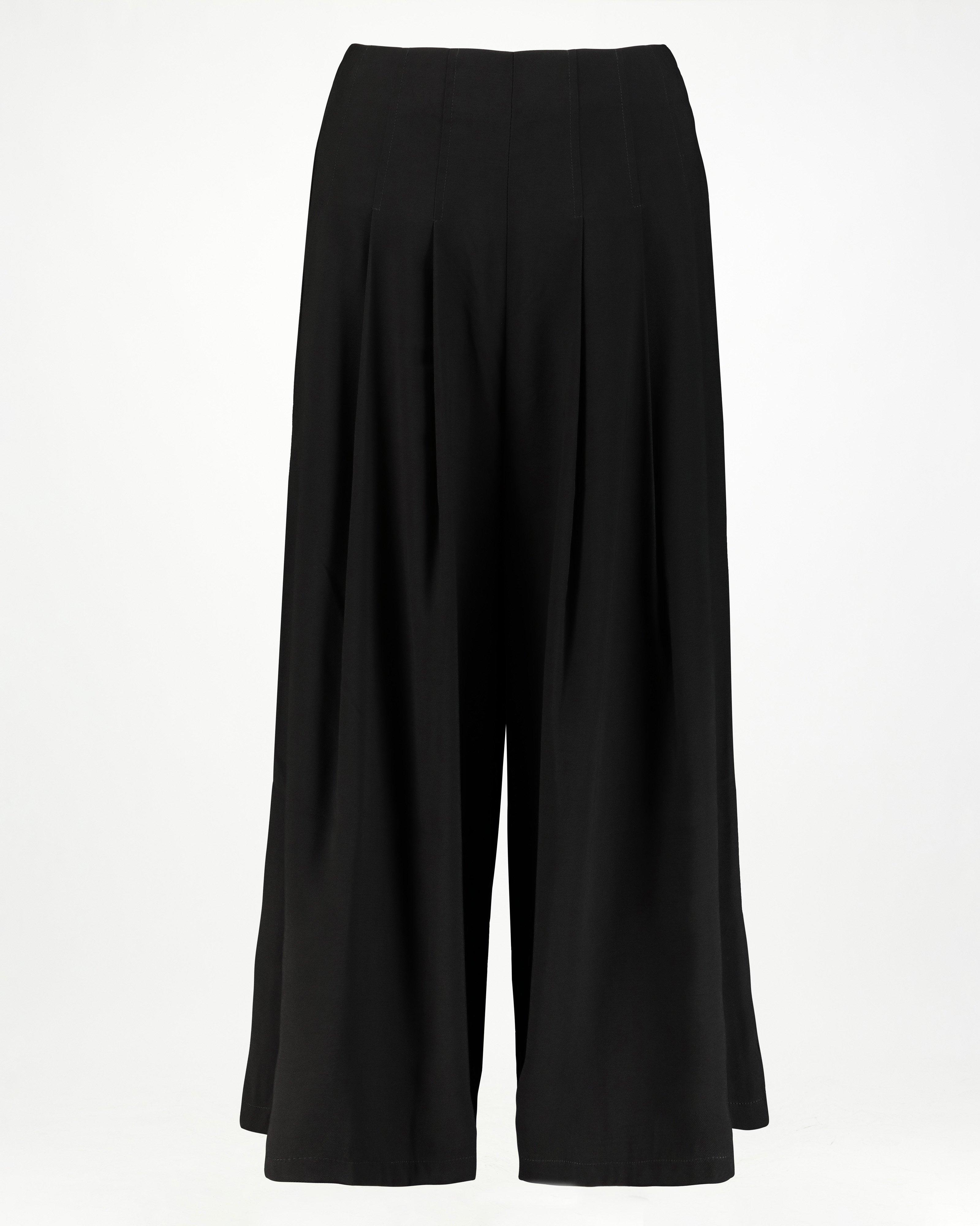 Poetry Francesca Pleated Culotte -  black