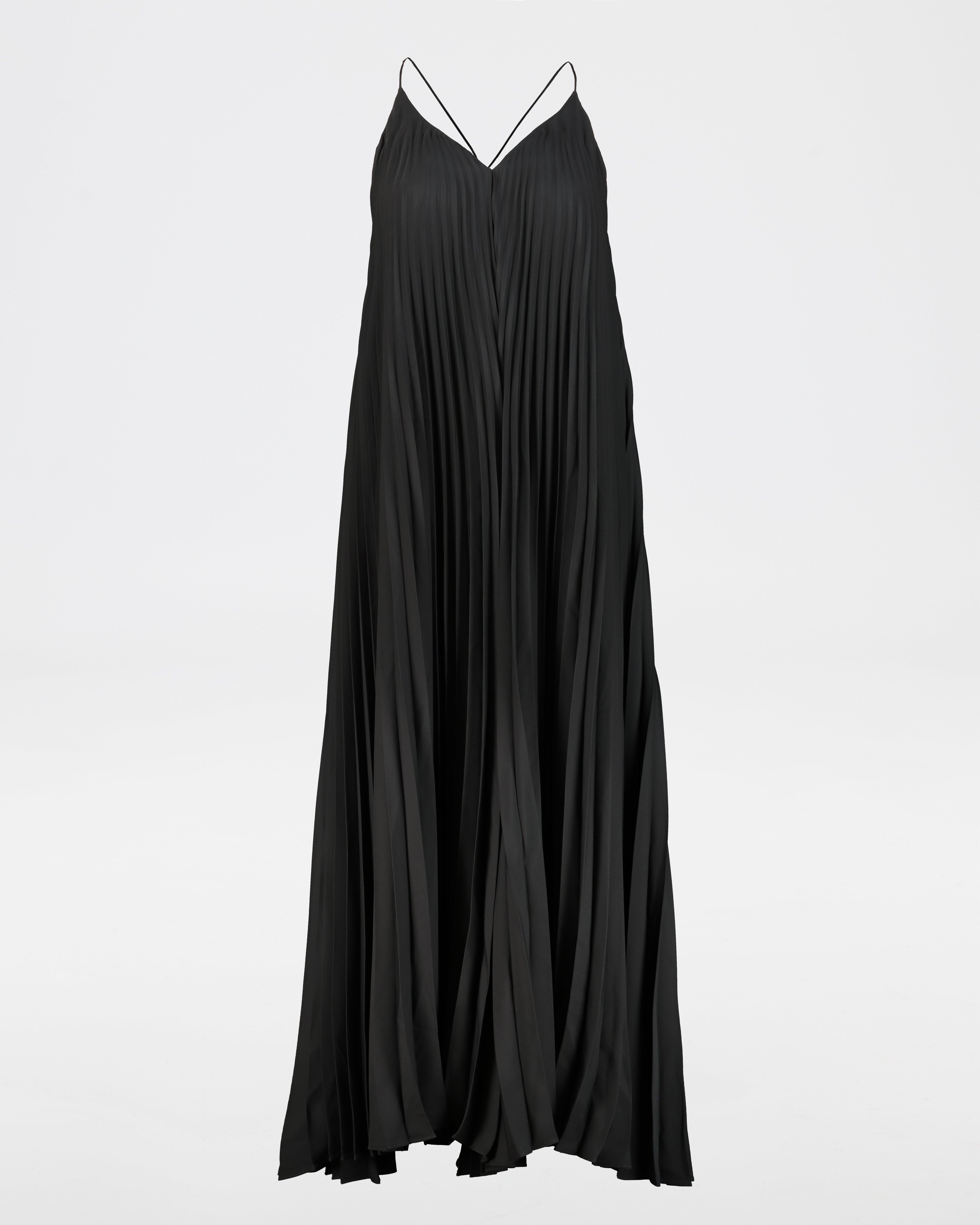 Stacy Pleated Dress -  black