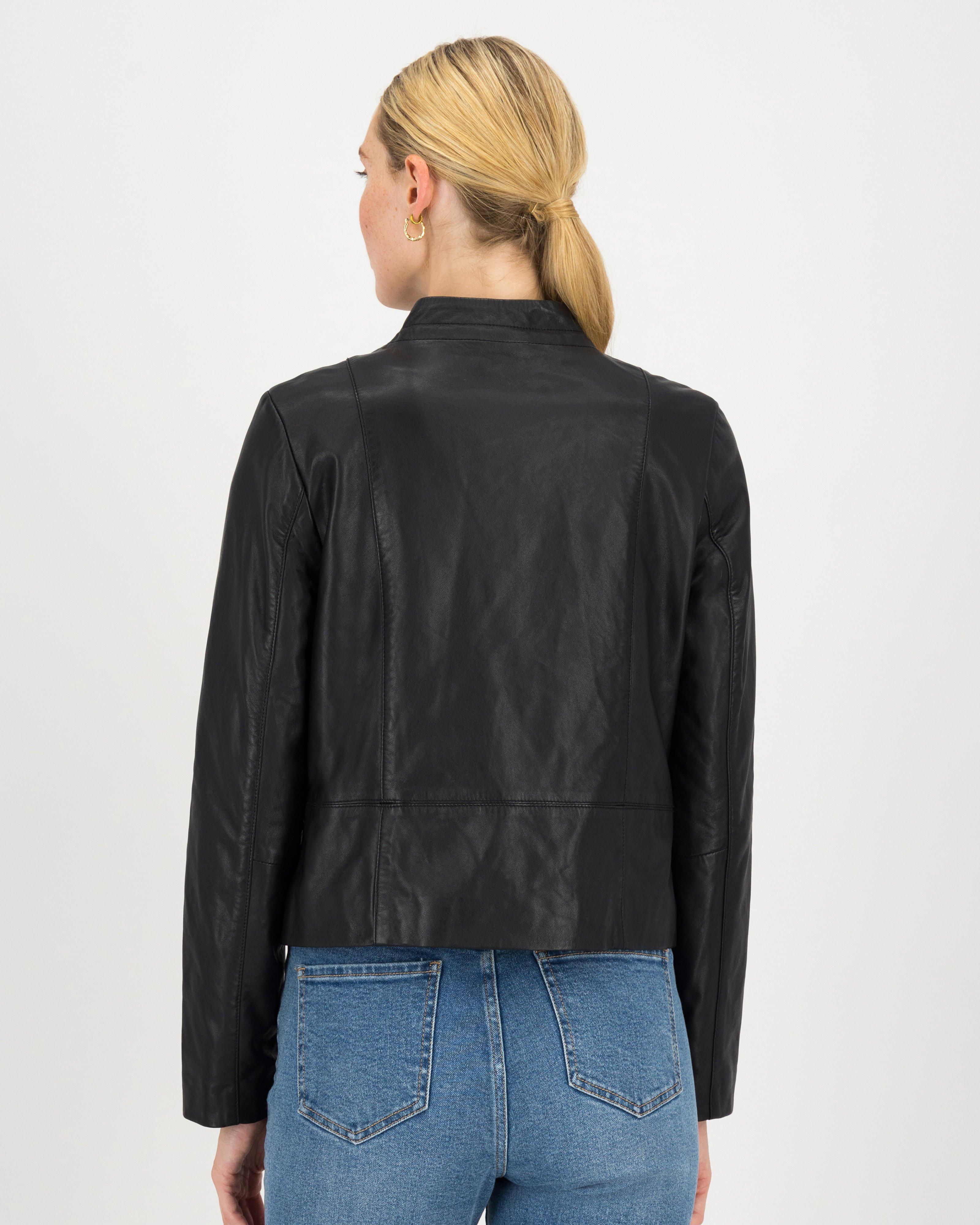 Brinley Leather Jacket -  black