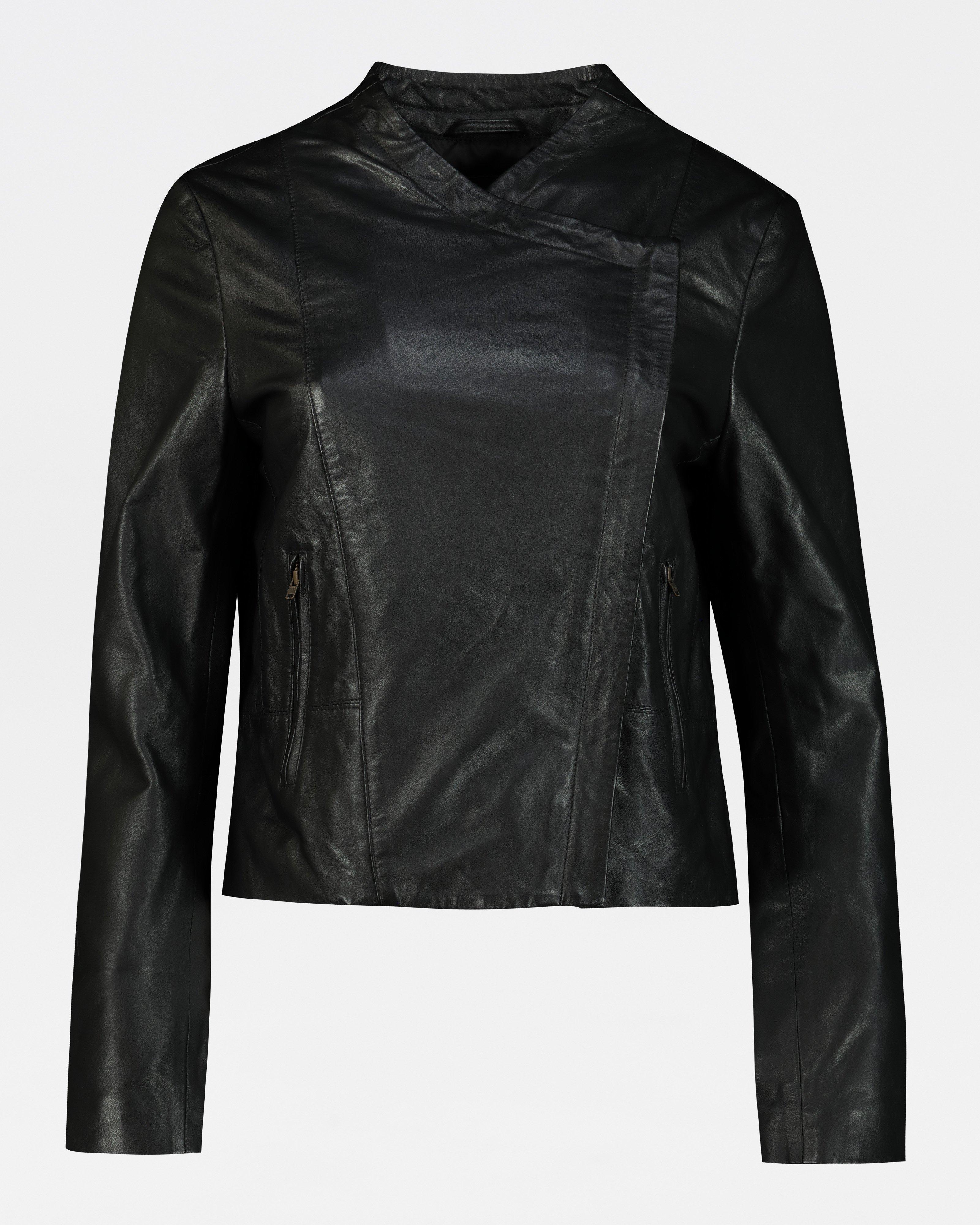 Brinley Leather Jacket -  black