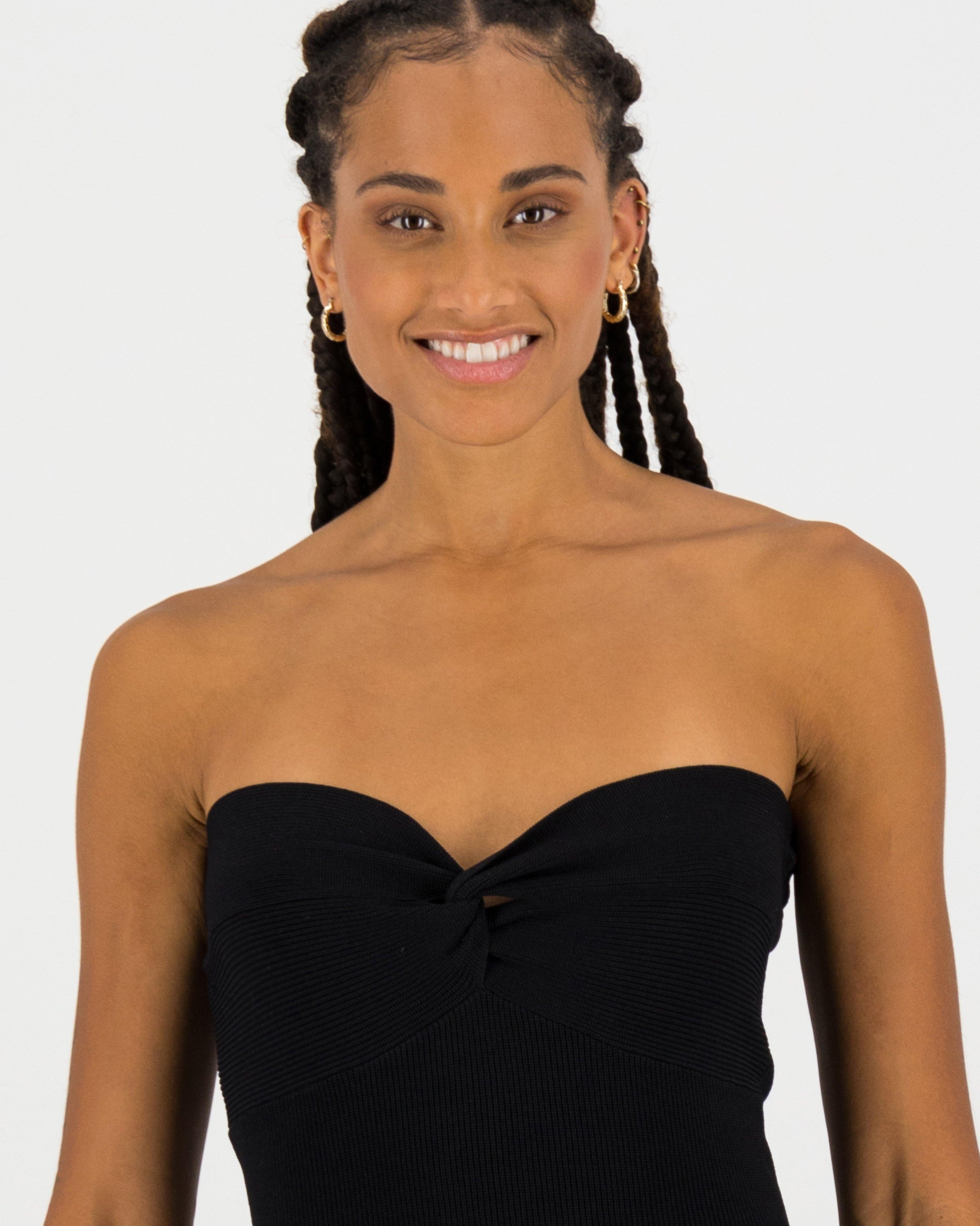 Sierra Strapless Dress -  black