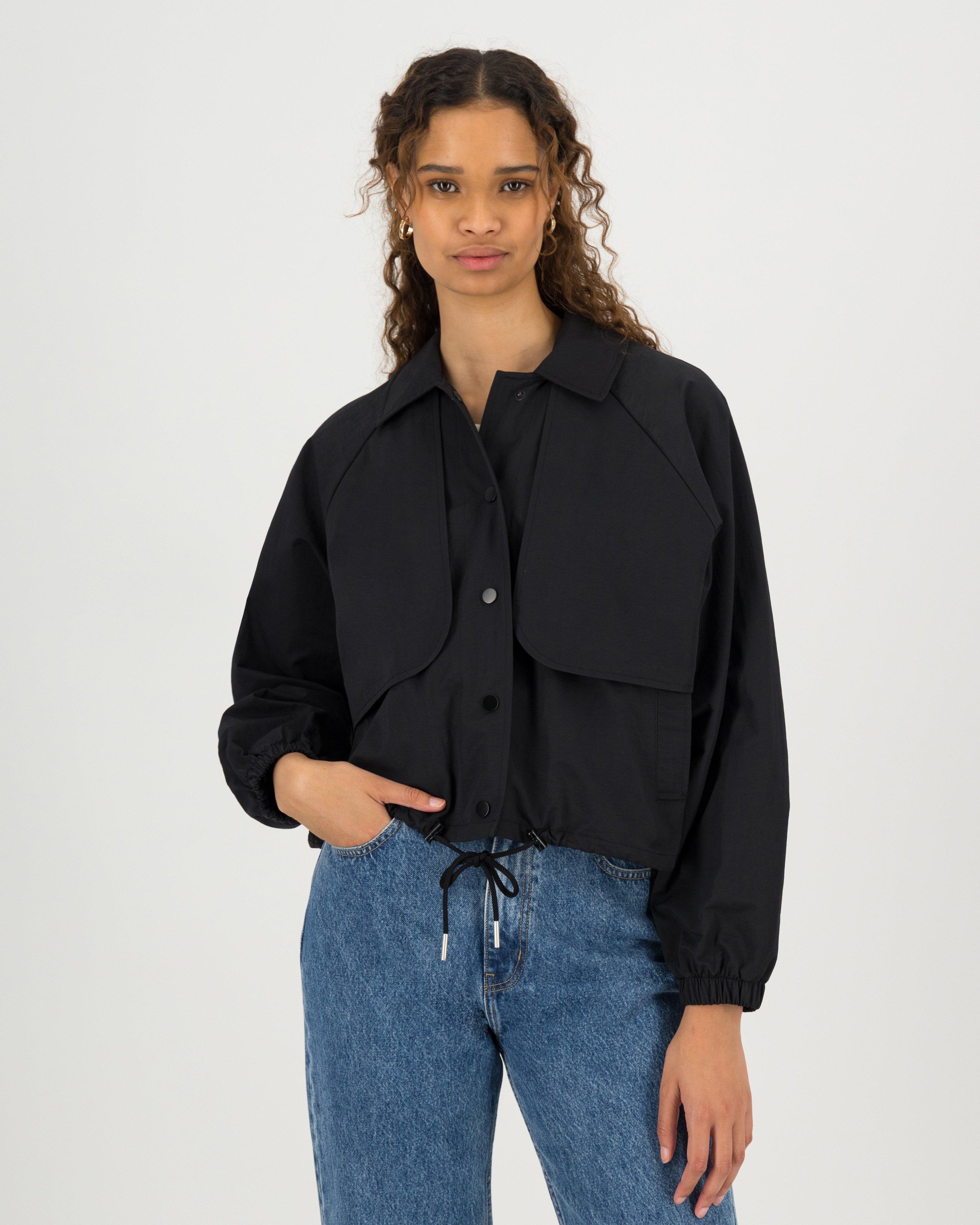 Ayla Cropped Jacket -  black