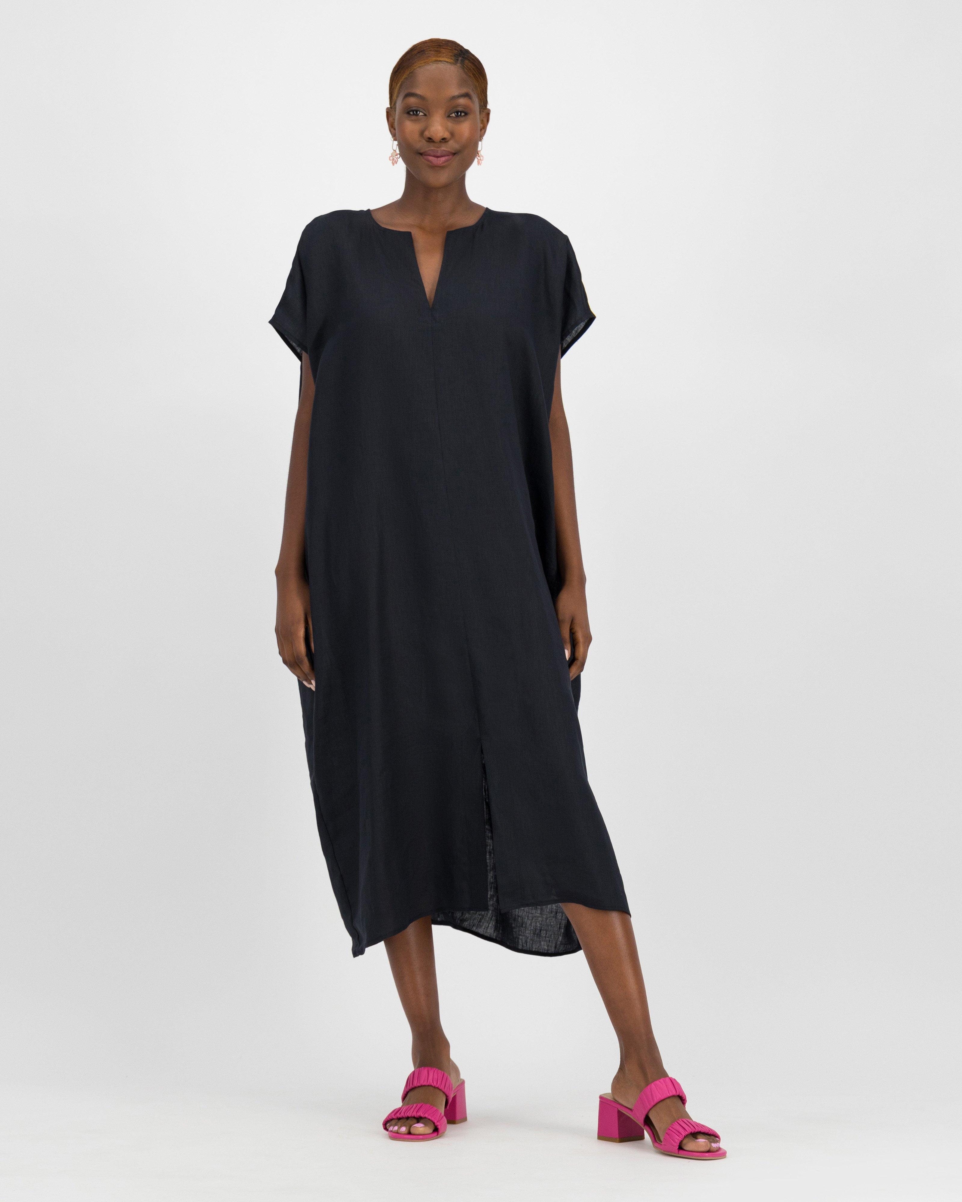 Edith Long Kaftan -  black