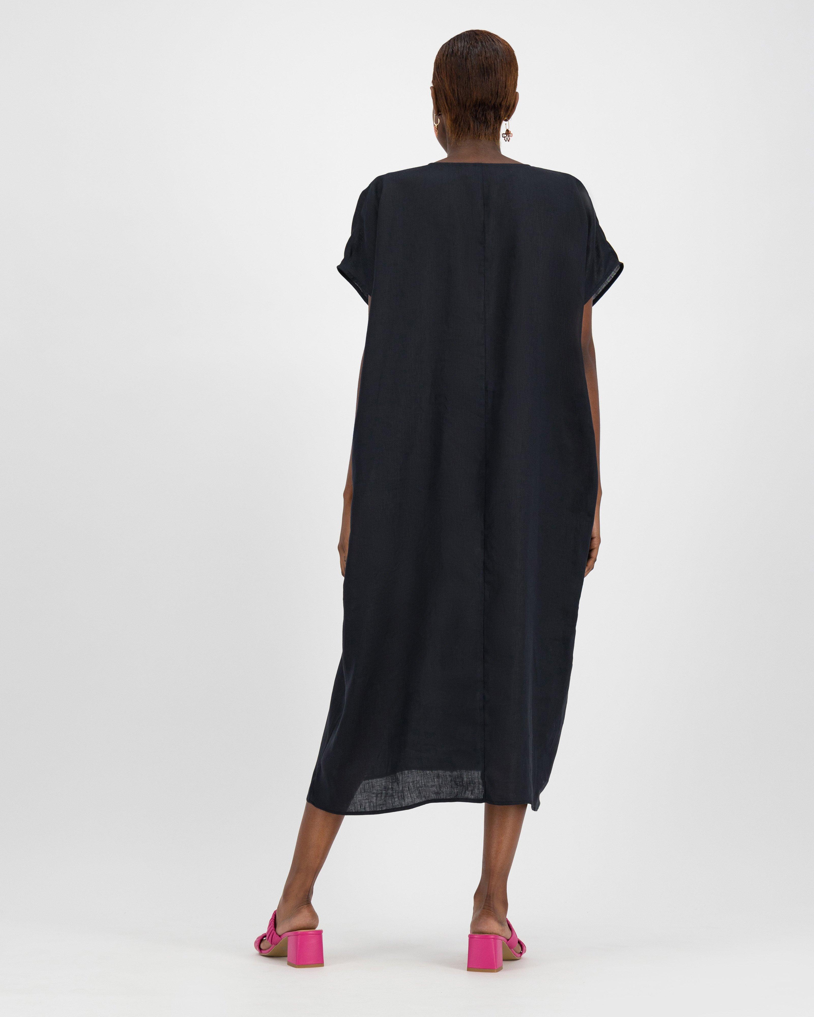 Edith Long Kaftan -  black