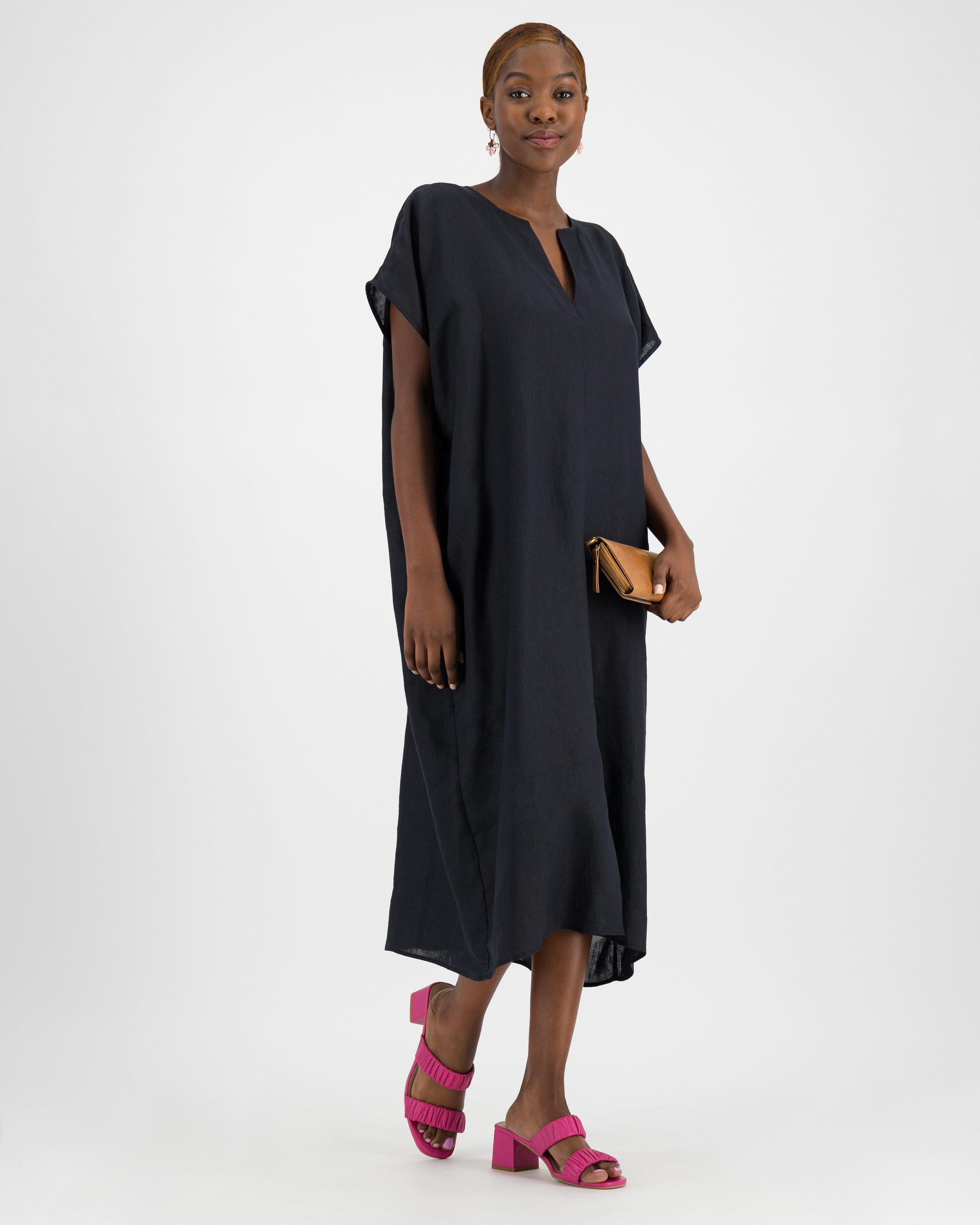 Edith Long Kaftan -  black