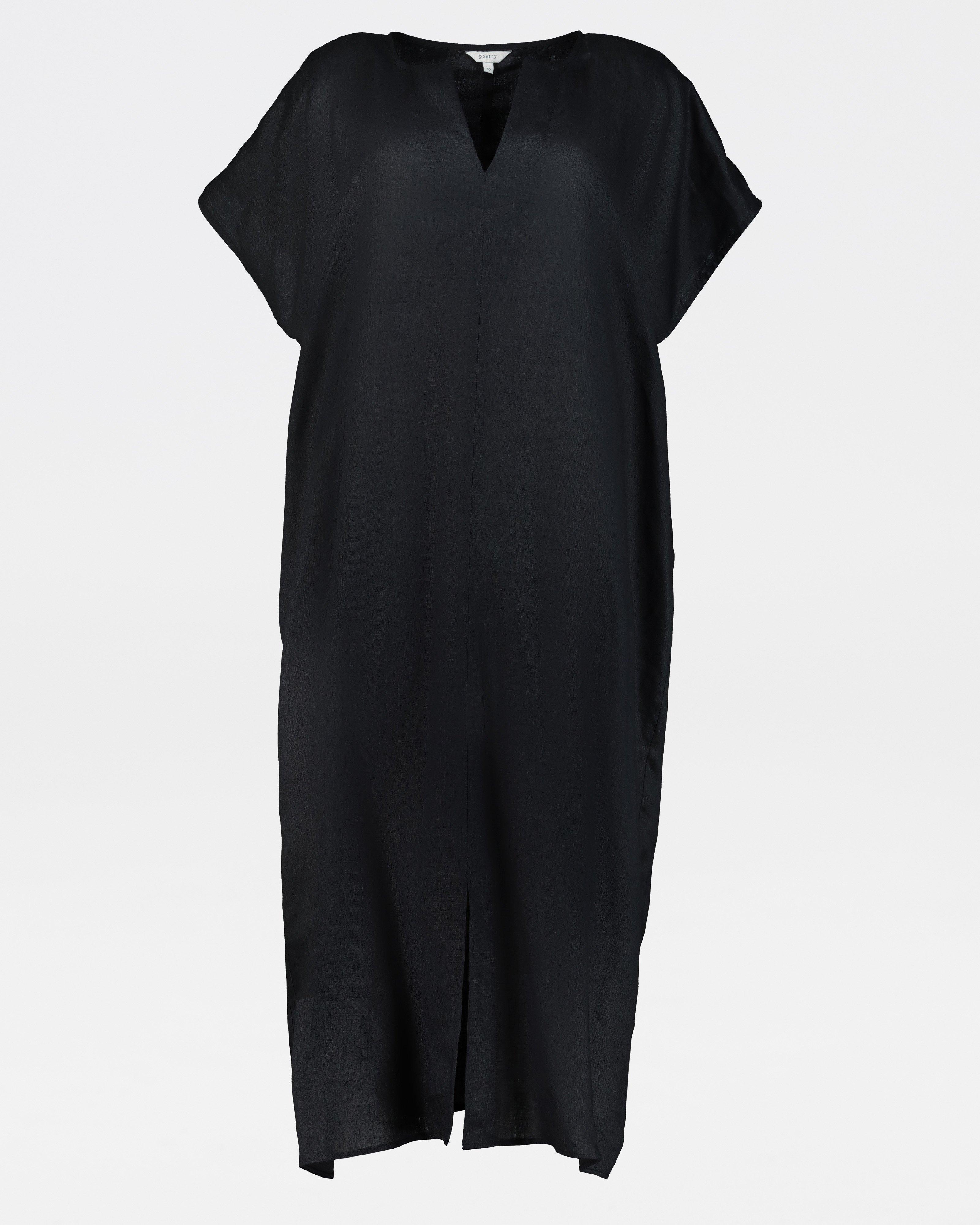 Edith Long Kaftan -  black