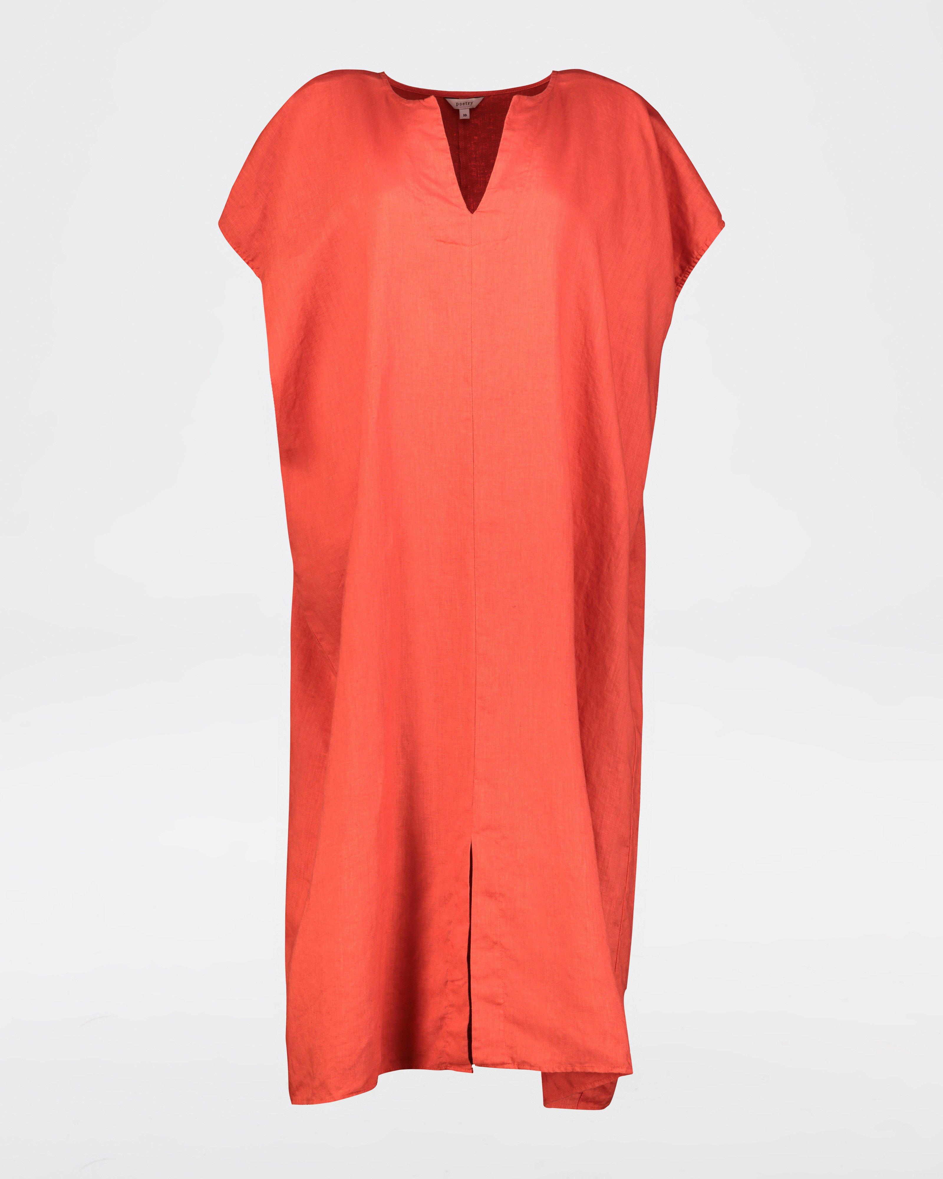 Edith Long Kaftan -  coral