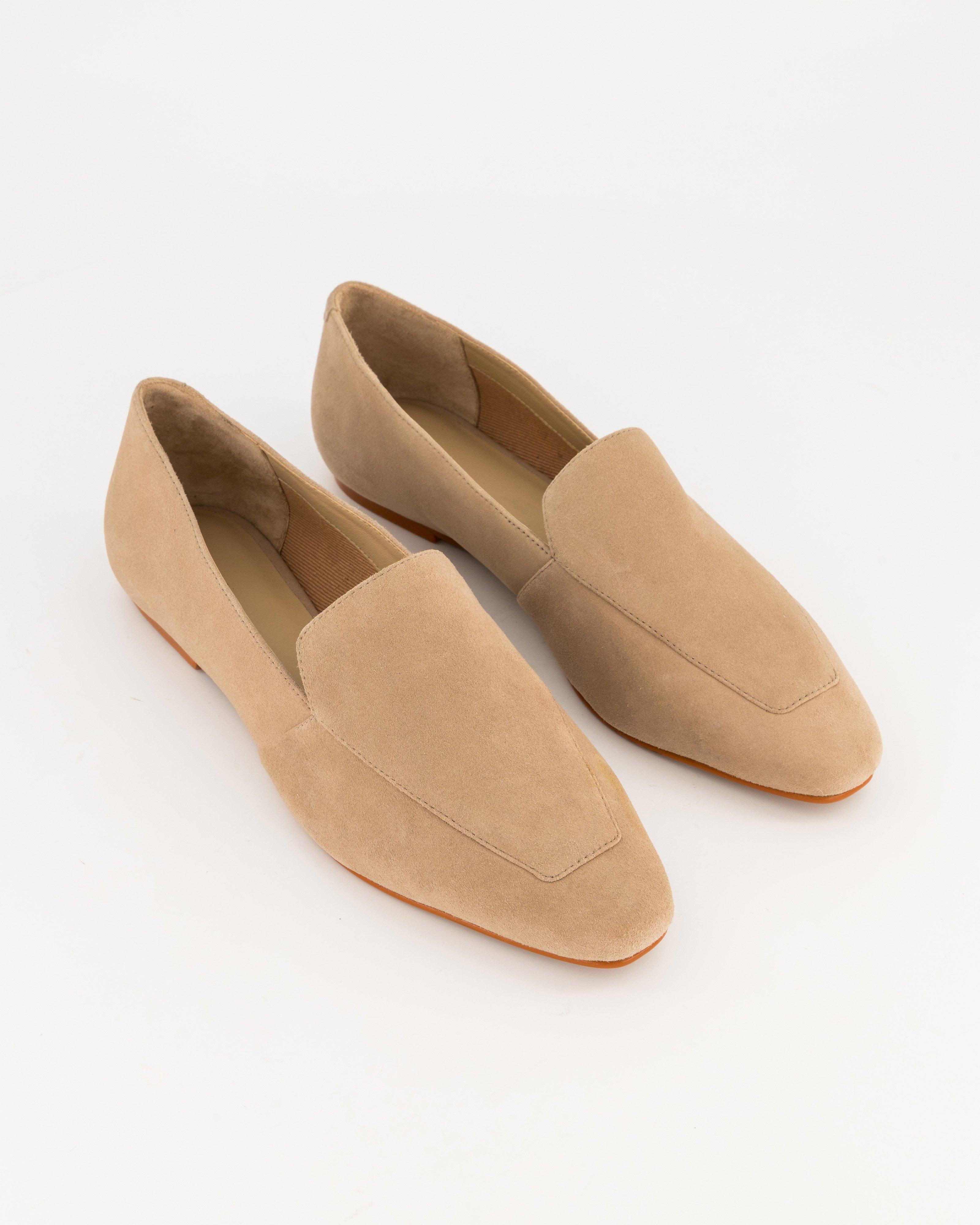 Vicky Suede Loafer -  bone