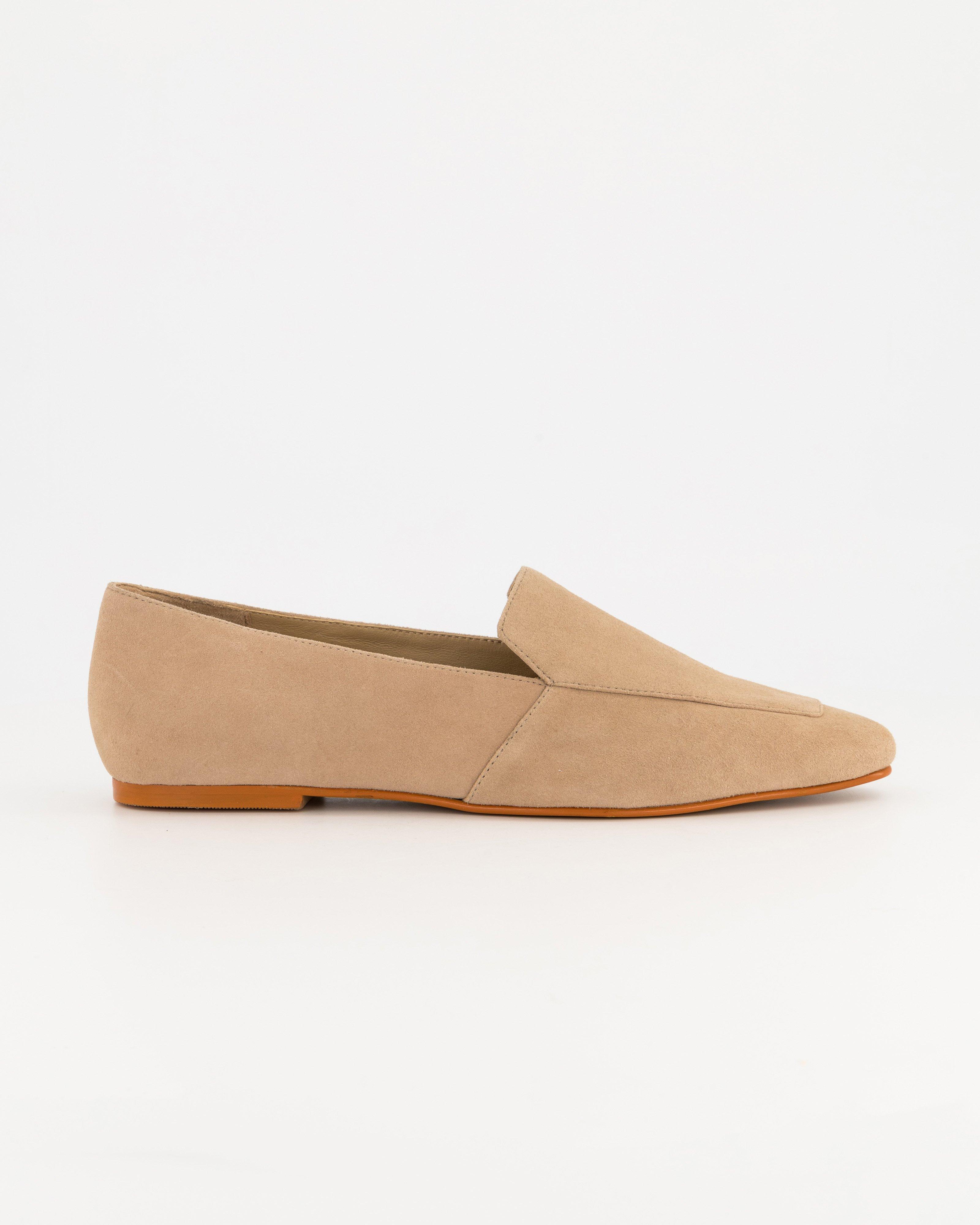 Vicky Suede Loafer -  bone